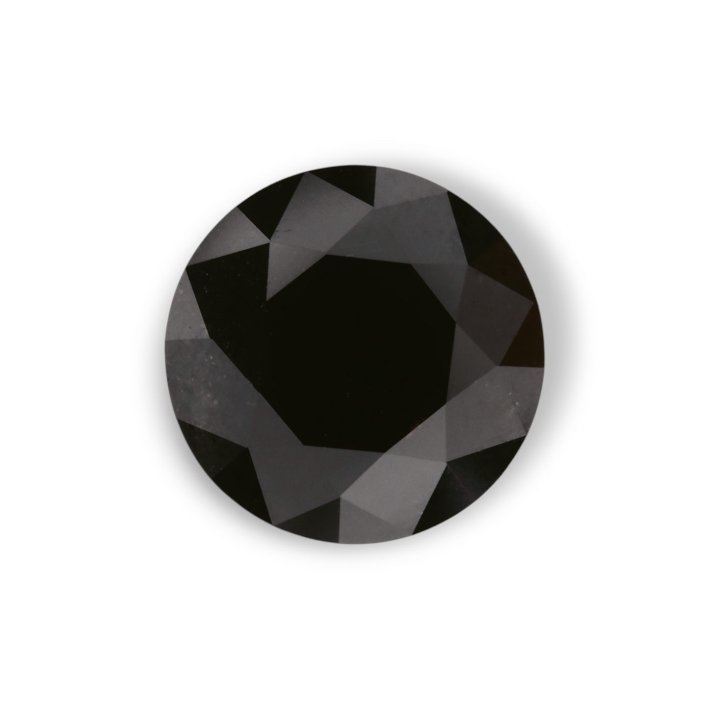 1,90 Karat Natürlicher Schwarzer Runder Diamant GIA