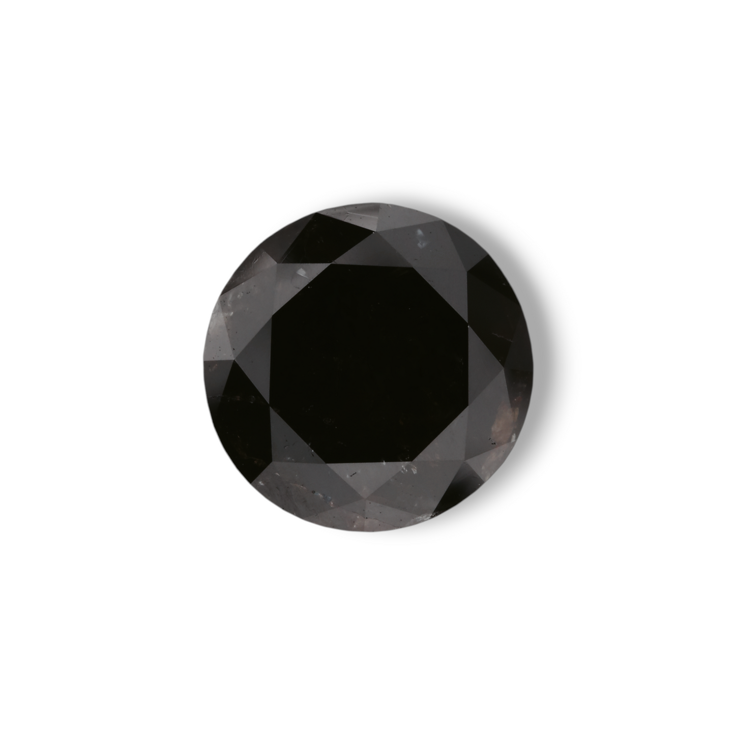 4,28 Karat natürlicher schwarzer runder Diamant (GIA)
