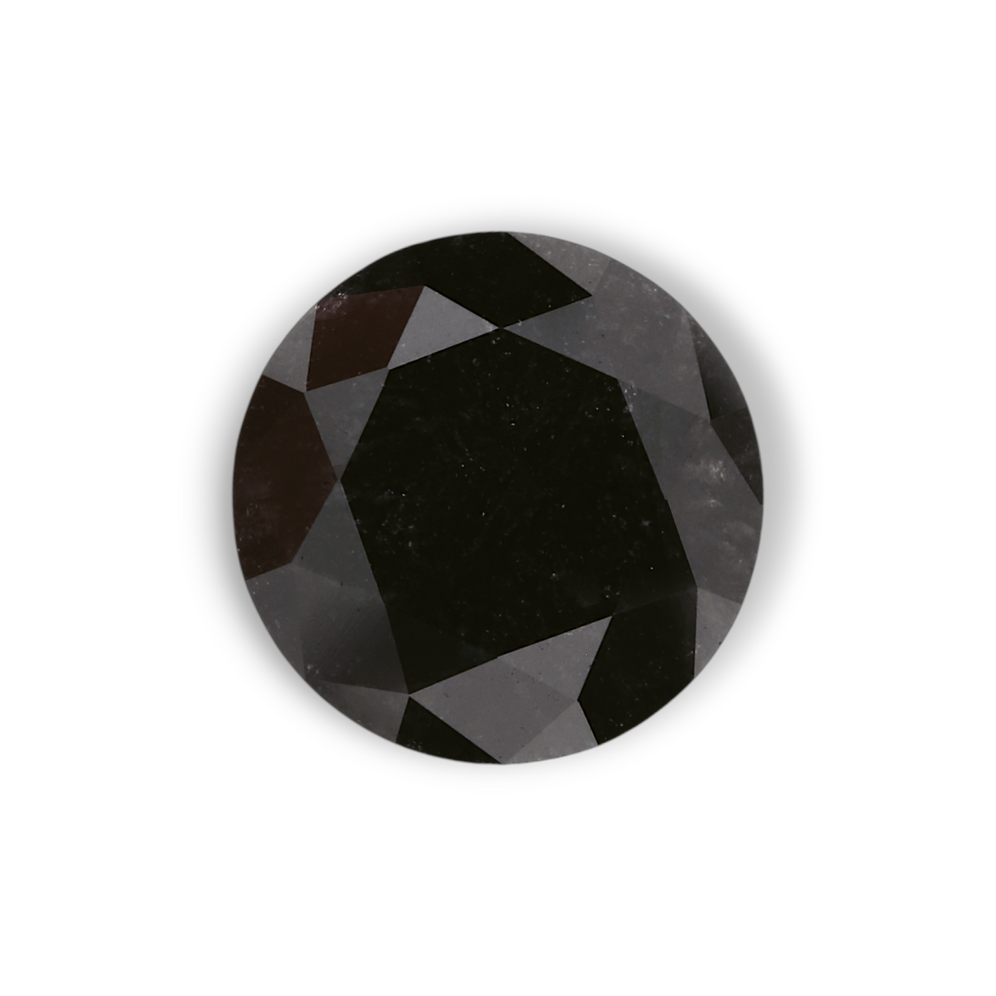 1.99 Carat Natural Black Round Diamond GIA