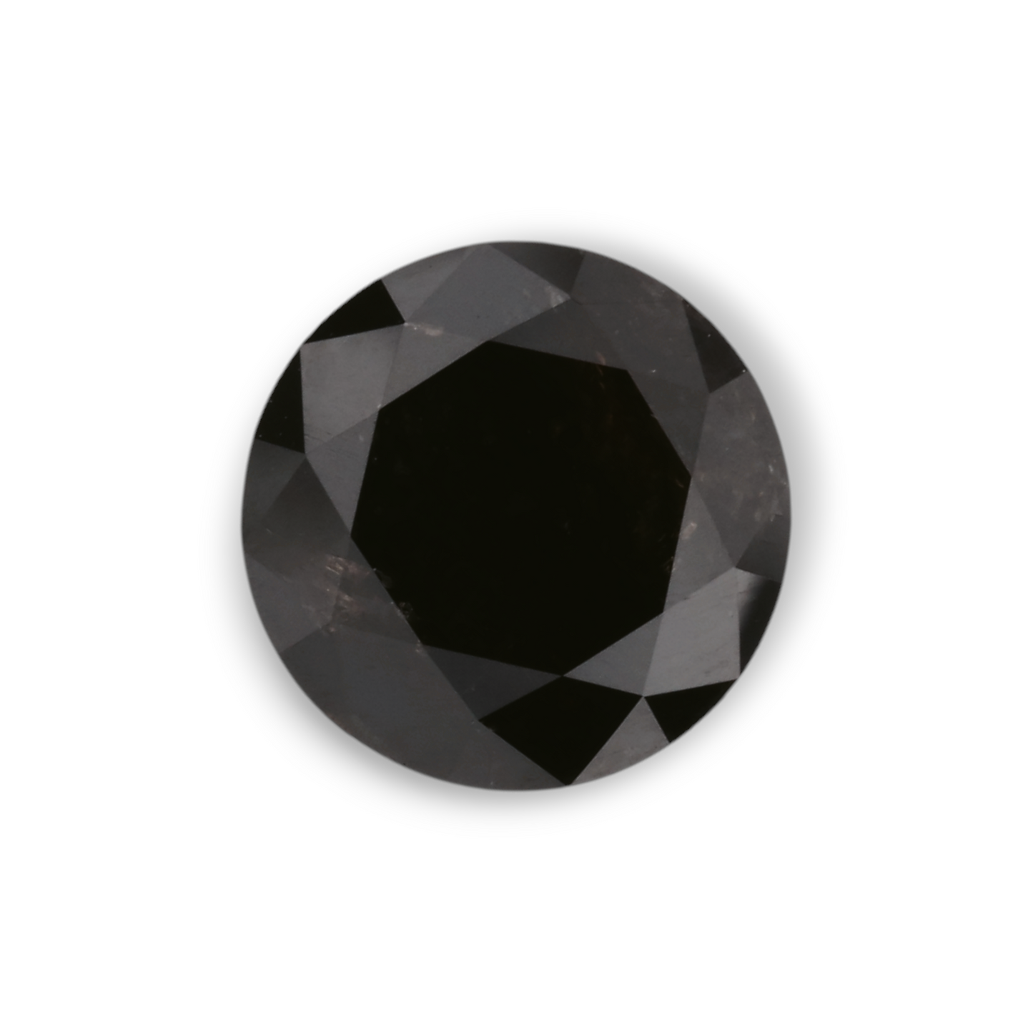 0,87 Karat Natürlicher Schwarzer Runder Diamant GIA