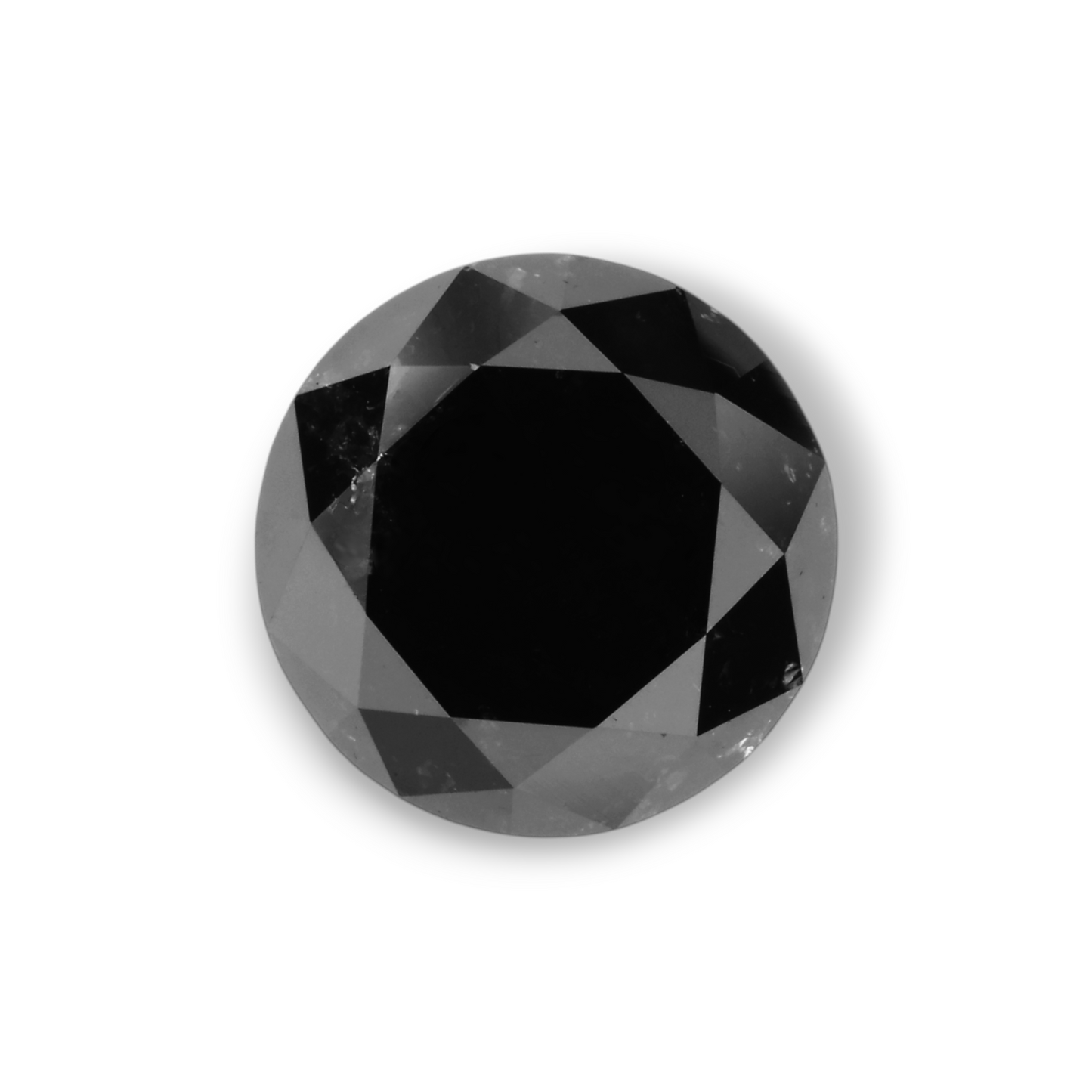 2,45 Karat natürlicher schwarzer runder Diamant (GIA)