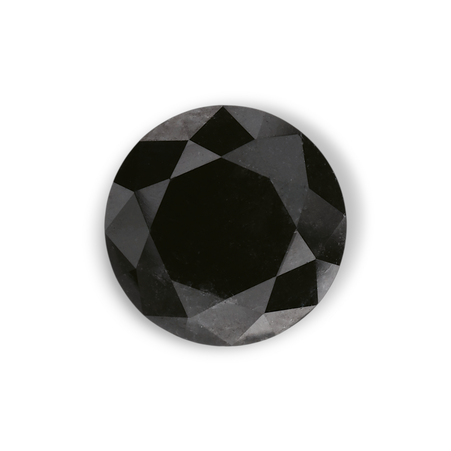3,59 Karat Natürlicher Schwarzer Runder Diamant GIA