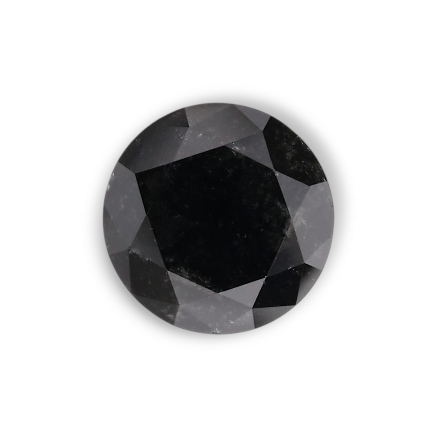 0,68 Karat Natürlicher Schwarzer Runder Diamant GIA