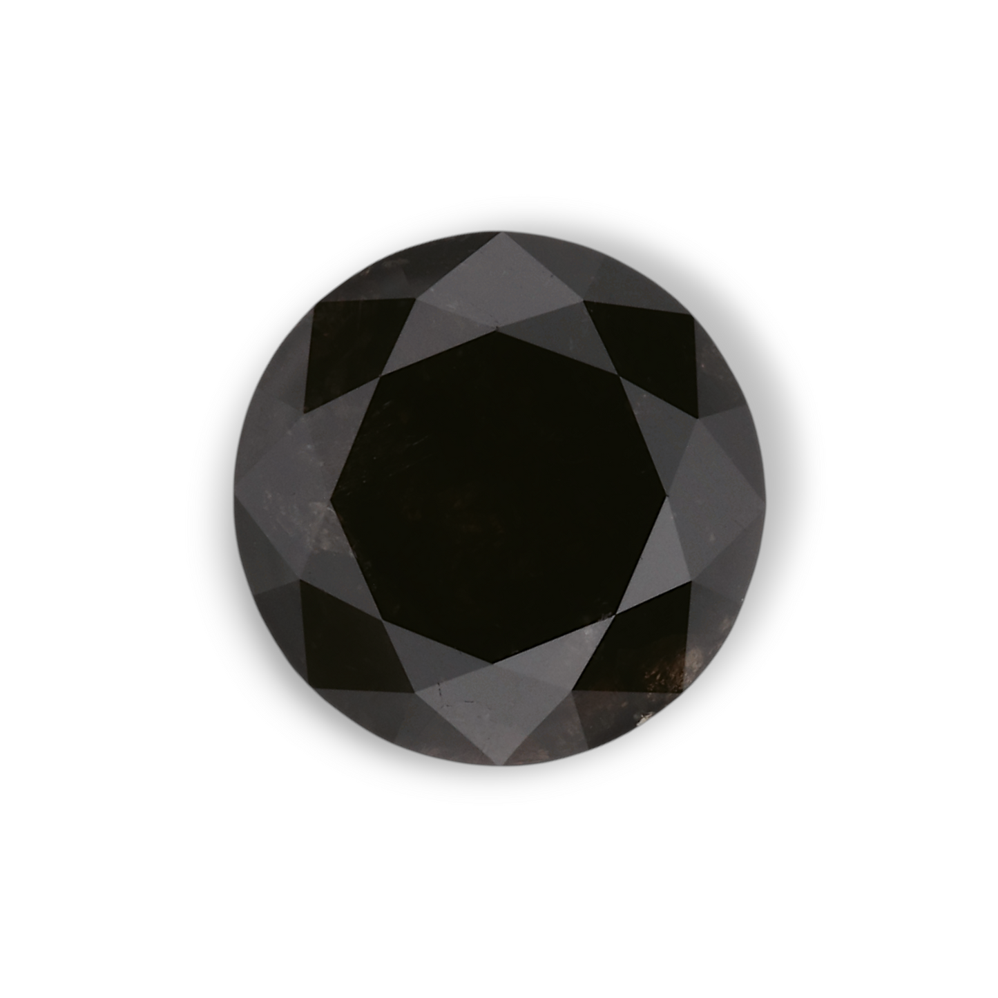 2,21 Karat Natürlicher Schwarzer Runder Diamant GIA