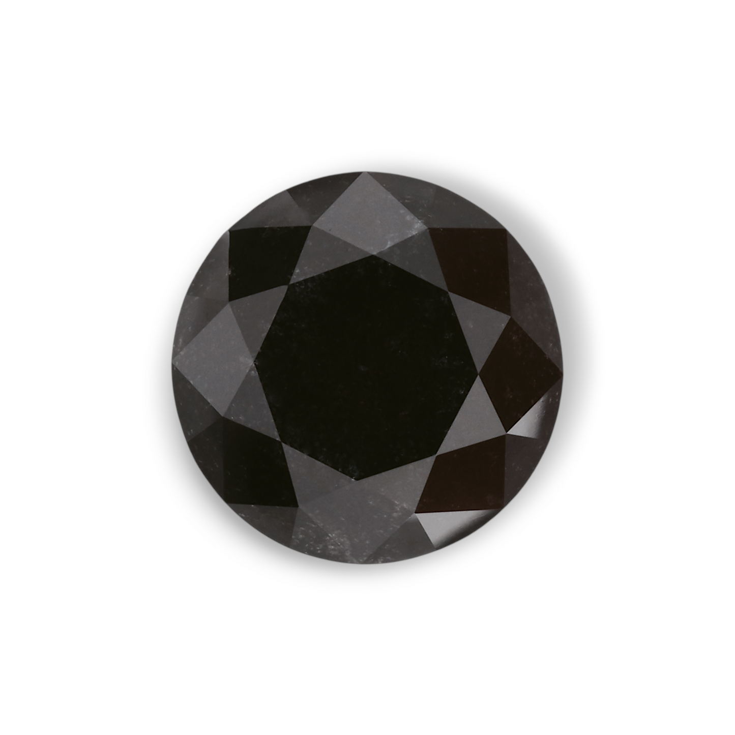 3,13 Karat Natürlicher Schwarzer Runder Diamant GIA