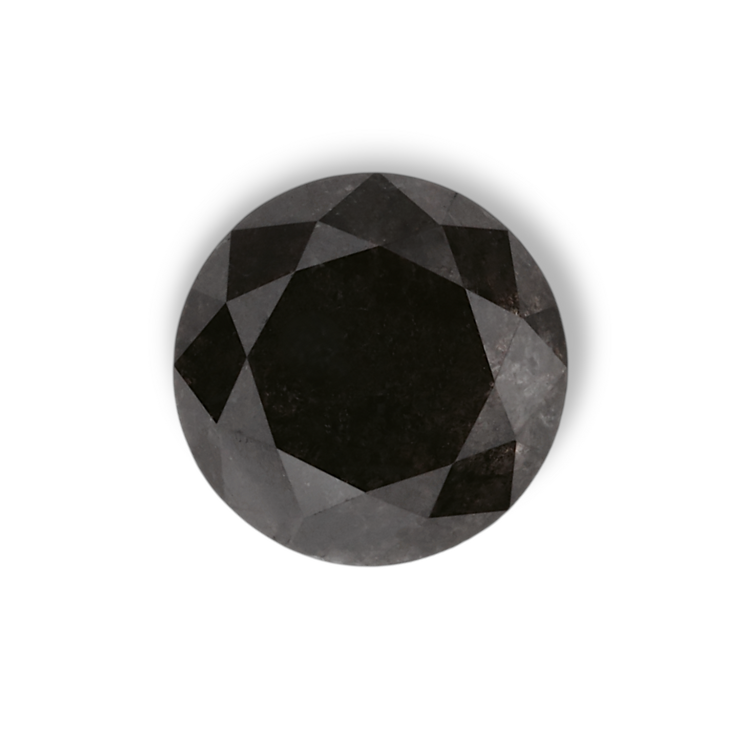 0,84 Karat Natürlicher Schwarzer Runder Diamant GIA
