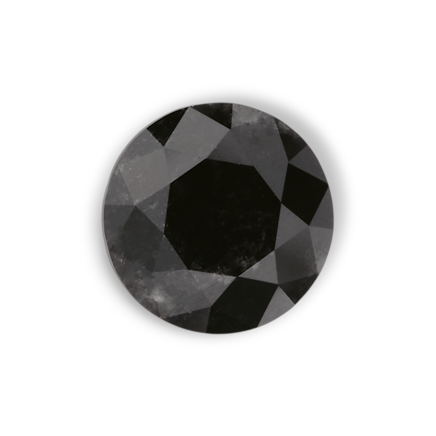 0,84 Karat Natürlicher Schwarzer Runder Diamant GIA