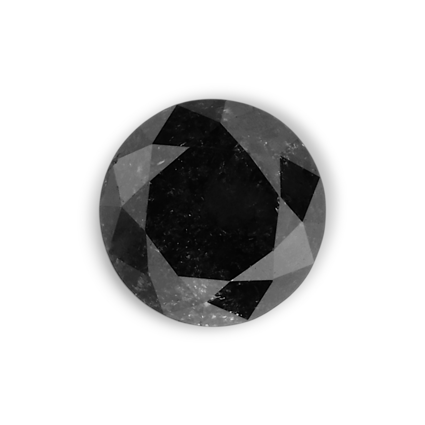0,68 Karat Natürlicher Schwarzer Runder Diamant GIA