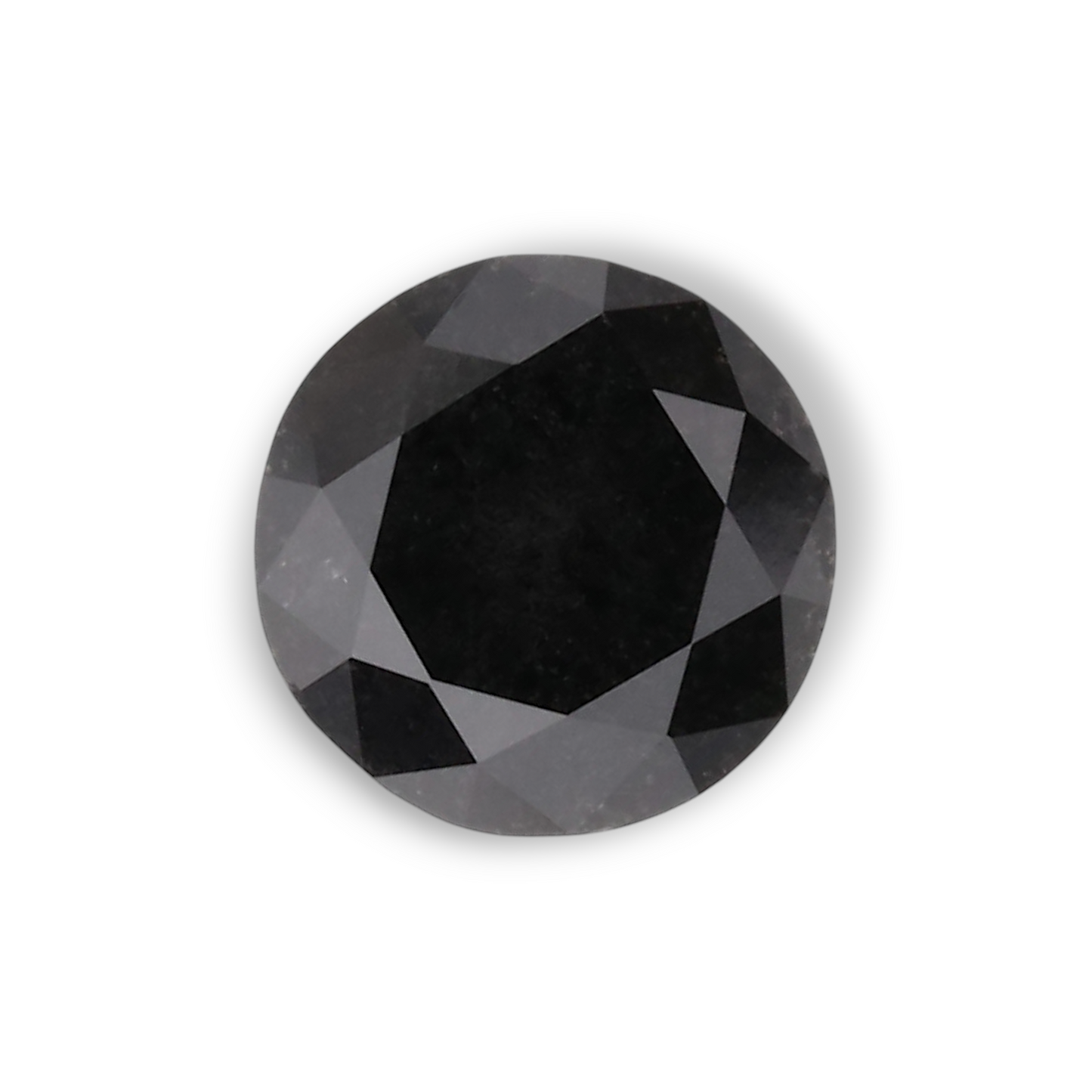 0,61 Karat Natürlicher Schwarzer Runder Diamant GIA