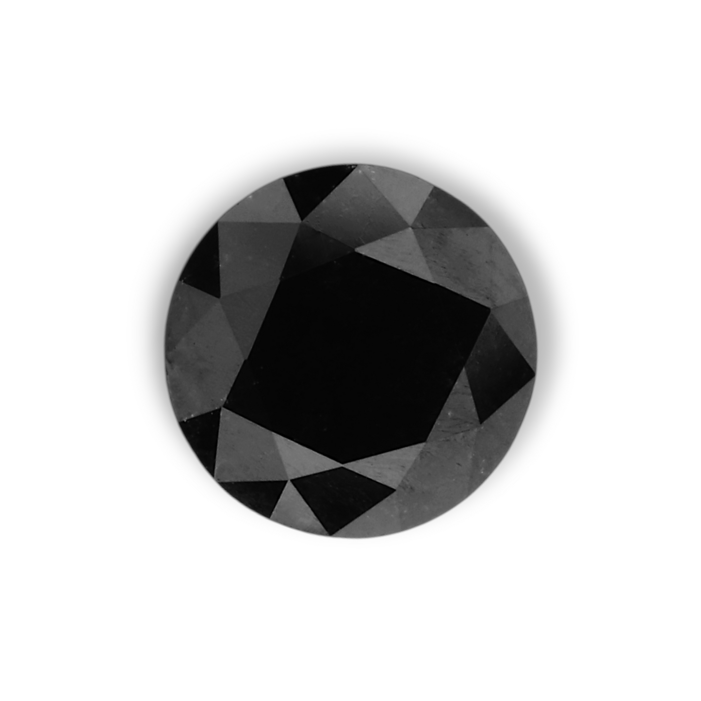0,81 Karat Natürlicher Schwarzer Runder Diamant GIA