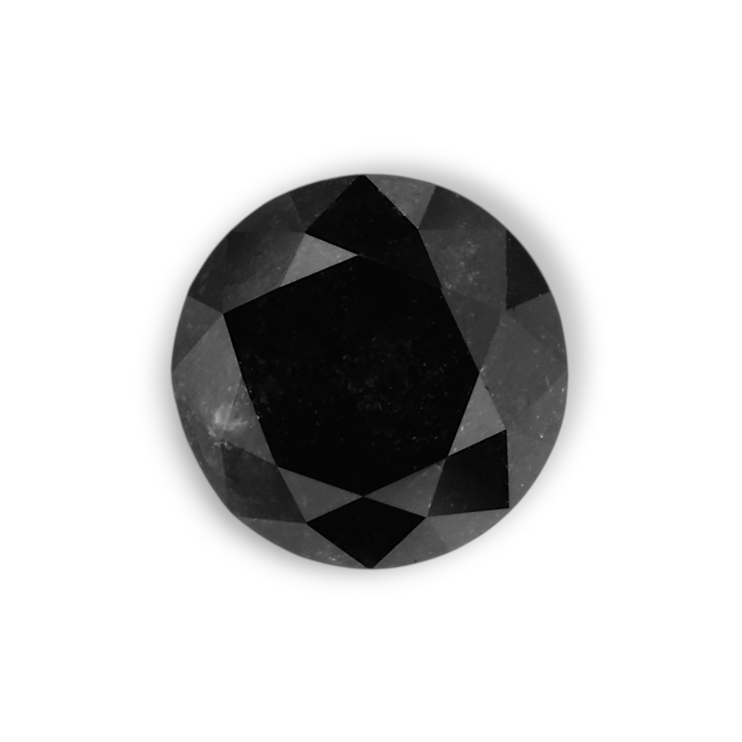 0,84 Karat Natürlicher Schwarzer Runder Diamant GIA