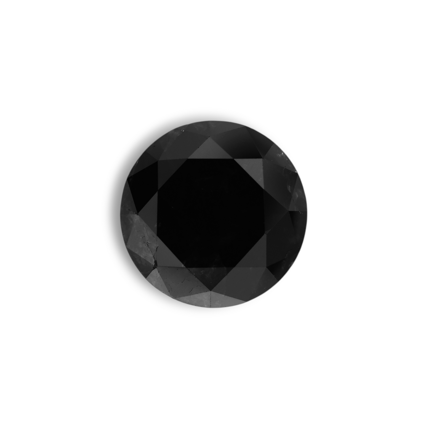 3,38 Karat Natürlicher Schwarzer Runder Diamant GIA