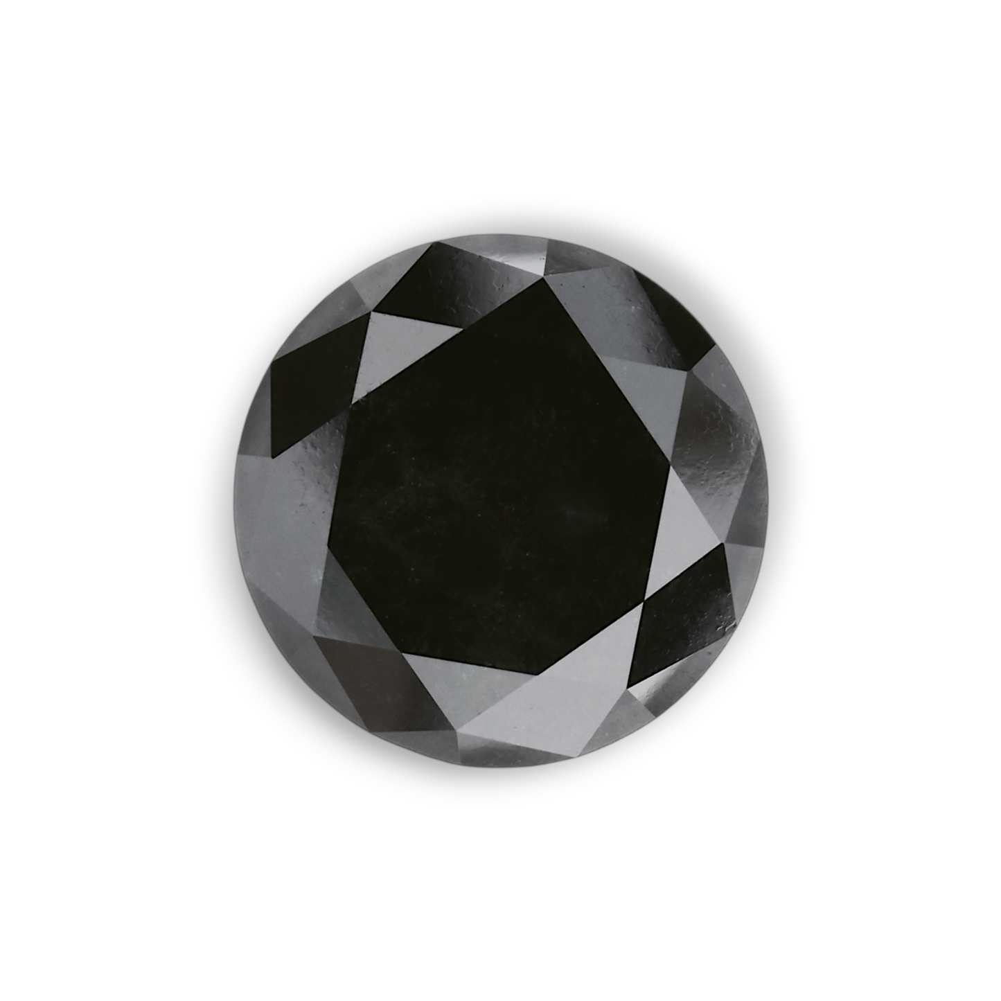 3,39 Karat Natürlicher Schwarzer Runder Diamant GIA