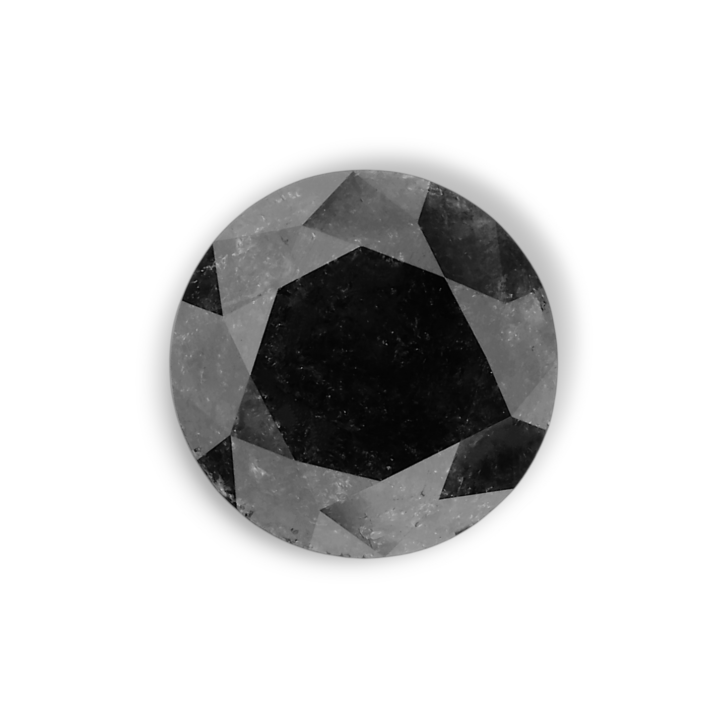 2,19 Karat Natürlicher Schwarzer Runder Diamant GIA