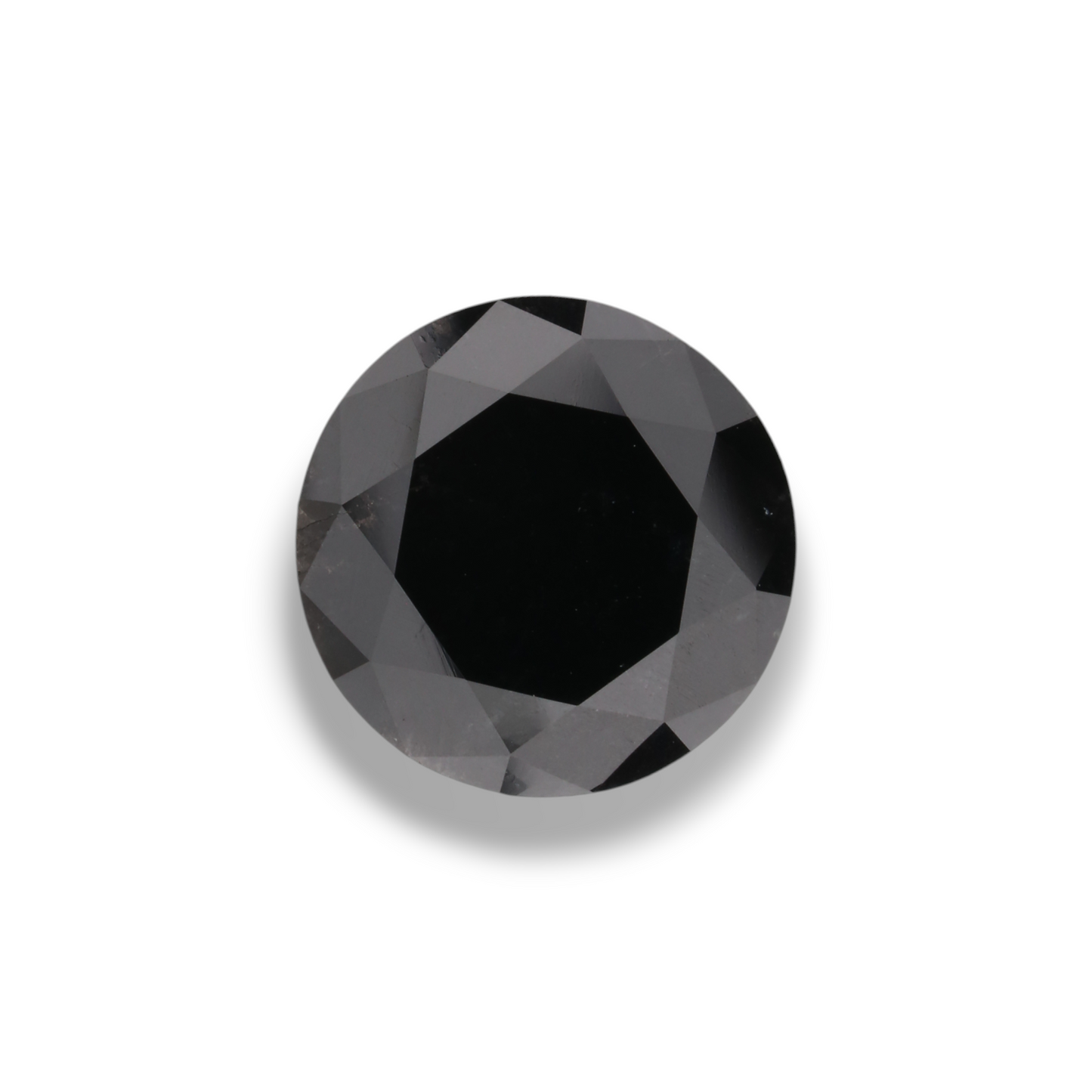 3,84 Karat Natürlicher Schwarzer Runder Diamant GIA