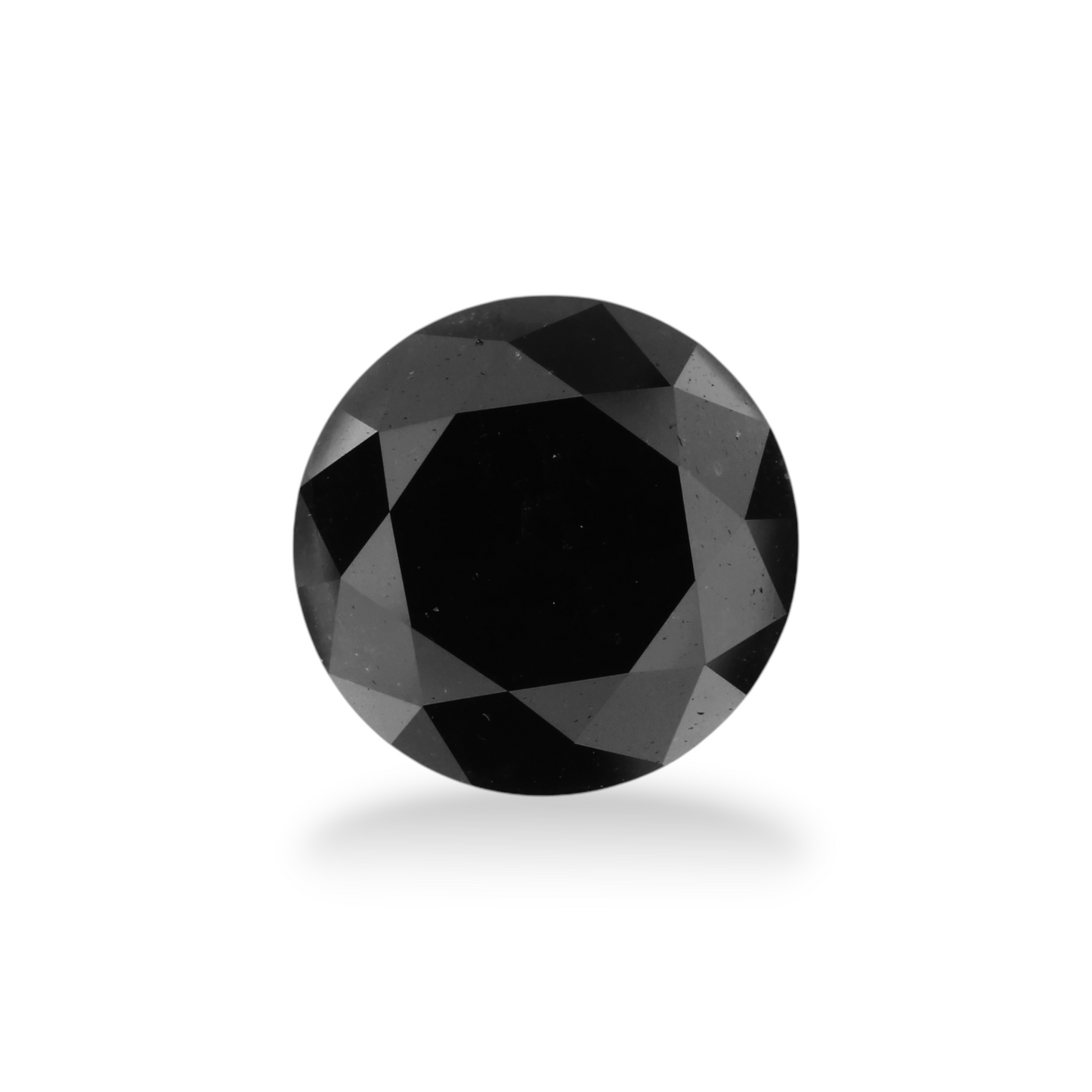 3,97 Karat Natürlicher Schwarzer Runder Diamant GIA