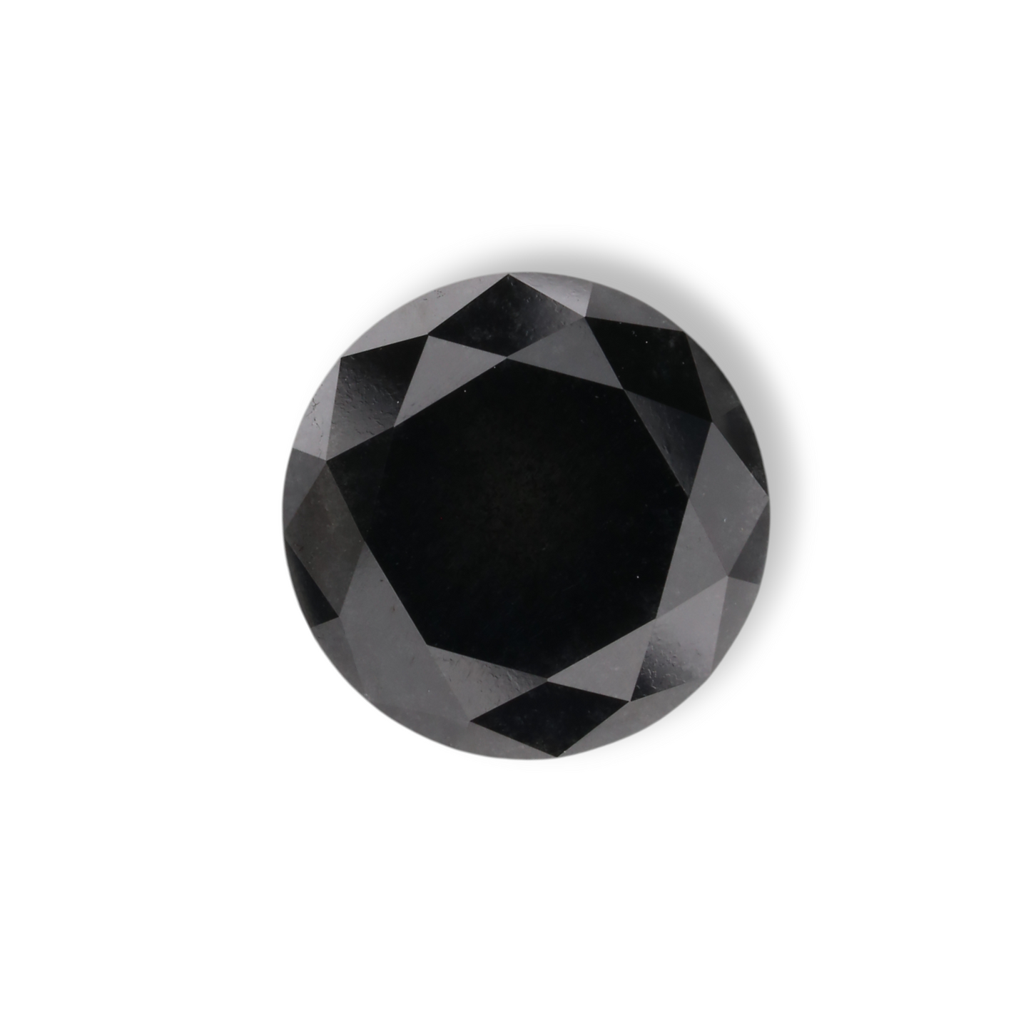 3,97 Karat Natürlicher Schwarzer Runder Diamant GIA