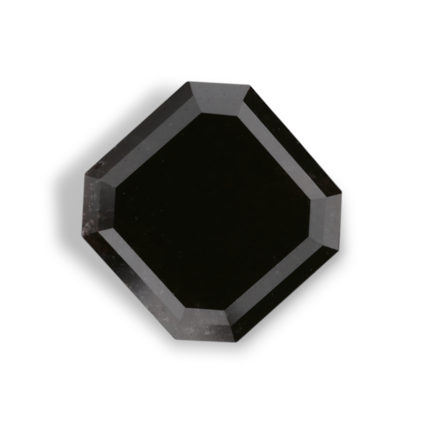 2,49 Karat natürlicher schwarzer quadratischer Smaragd-Diamant, GIA-zertifiziert
