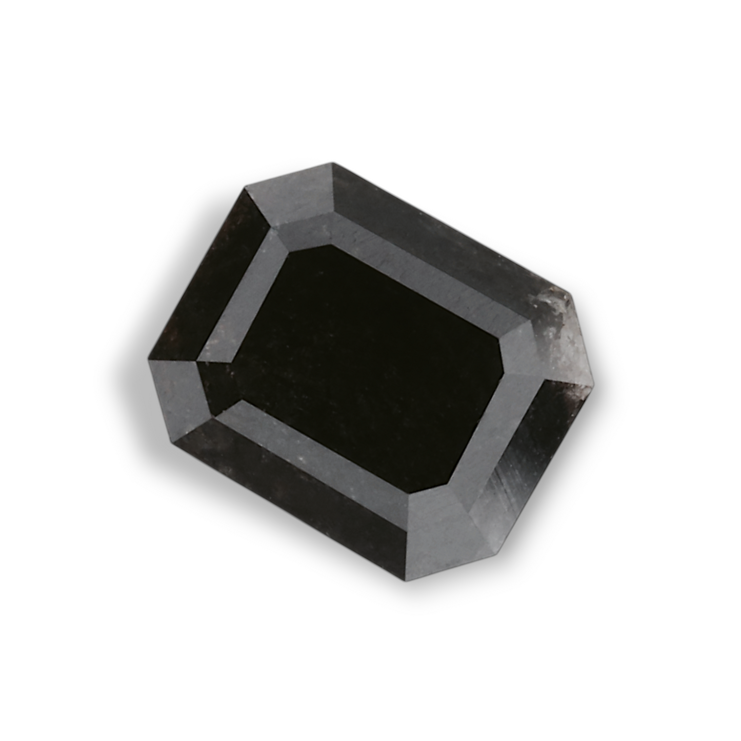 1.38 Carat Natural Black Emerald Diamond GIA