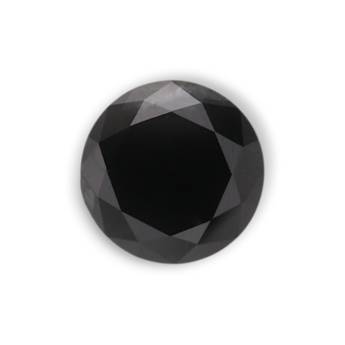 0,48 Karat Natürlicher Schwarzer Runder Diamant GIA