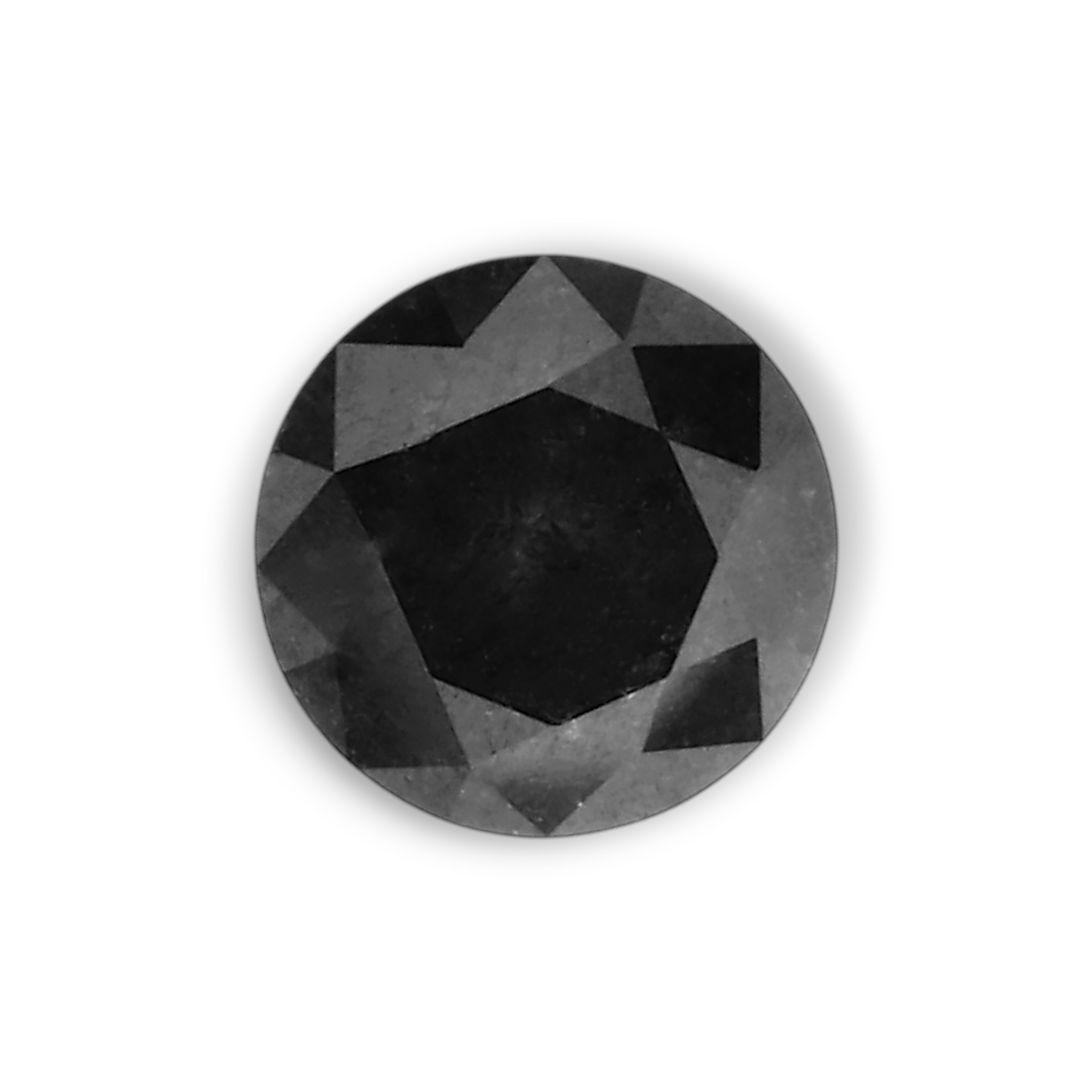 0,28 Karat natürlicher schwarzer runder Diamant (GIA)