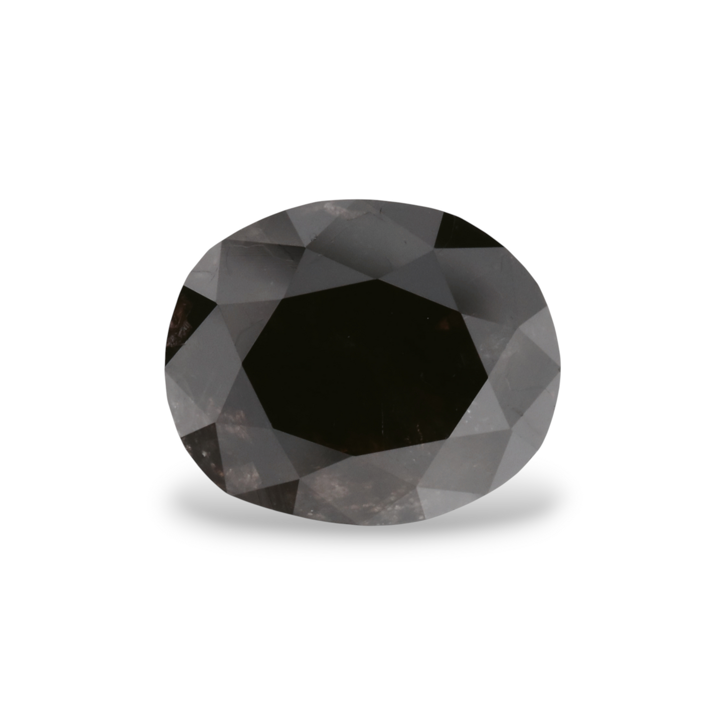2,44 Karat natürlicher schwarzer ovaler Diamant, GIA