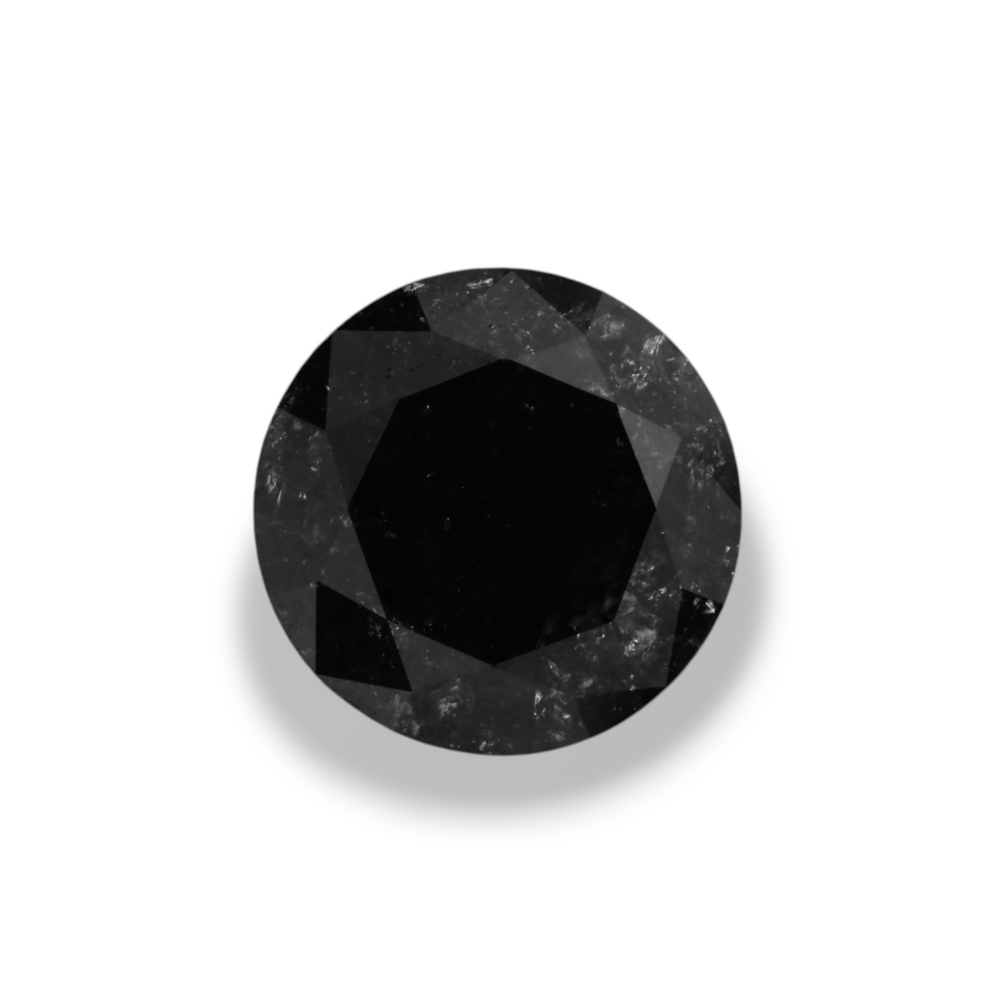 3,19 Karat Natürlicher Schwarzer Runder Diamant GIA