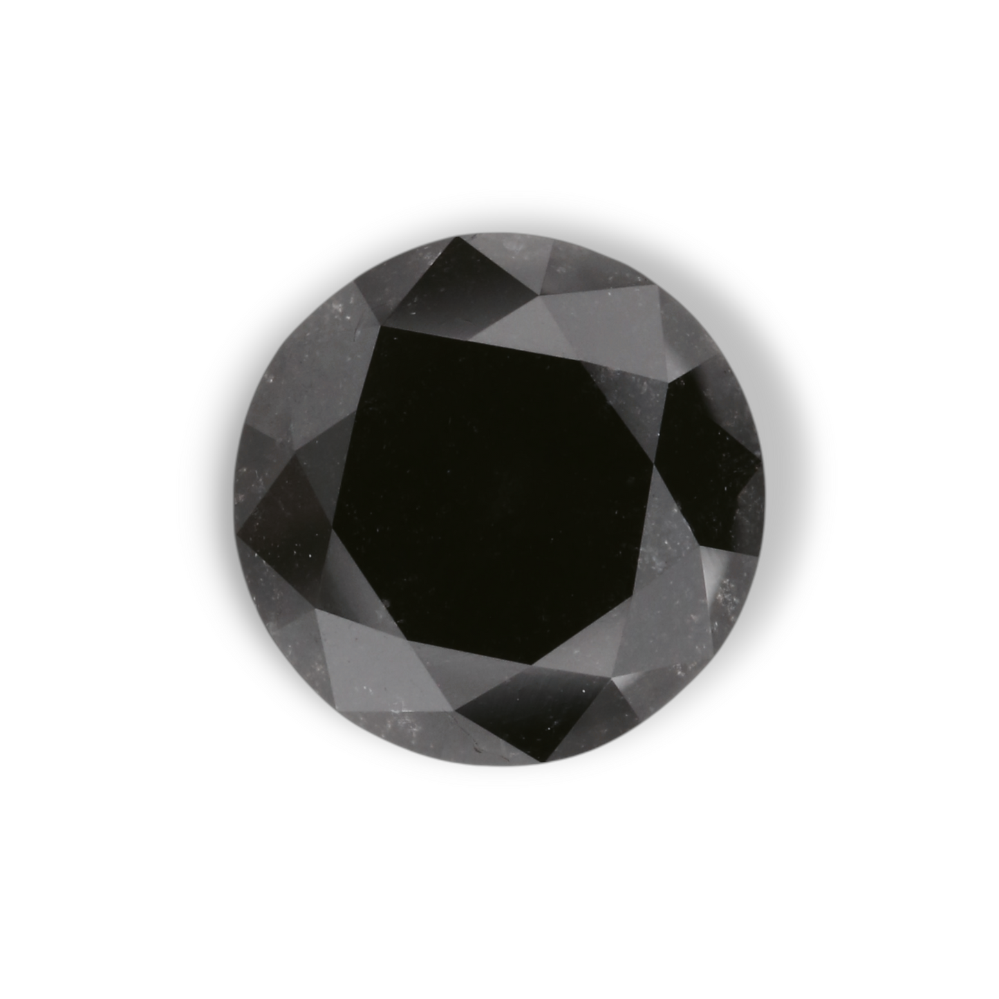 2,66 Karat Natürlicher Schwarzer Runder Diamant GIA