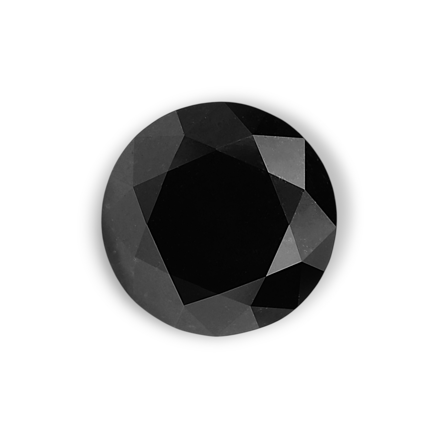 2,00 Karat Natürlicher Schwarzer Runder Diamant GIA