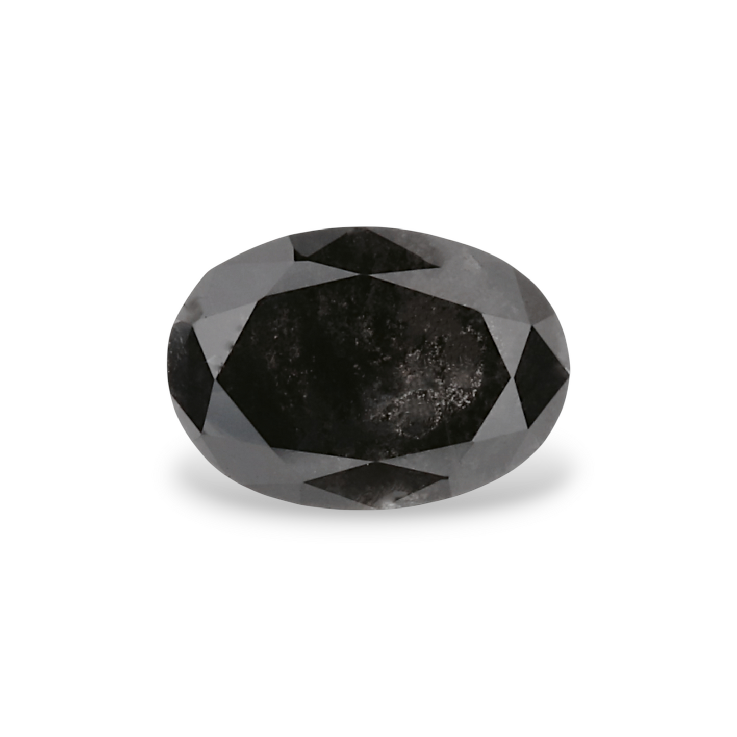 0,90 Karat natürlicher schwarzer ovaler Diamant, GIA