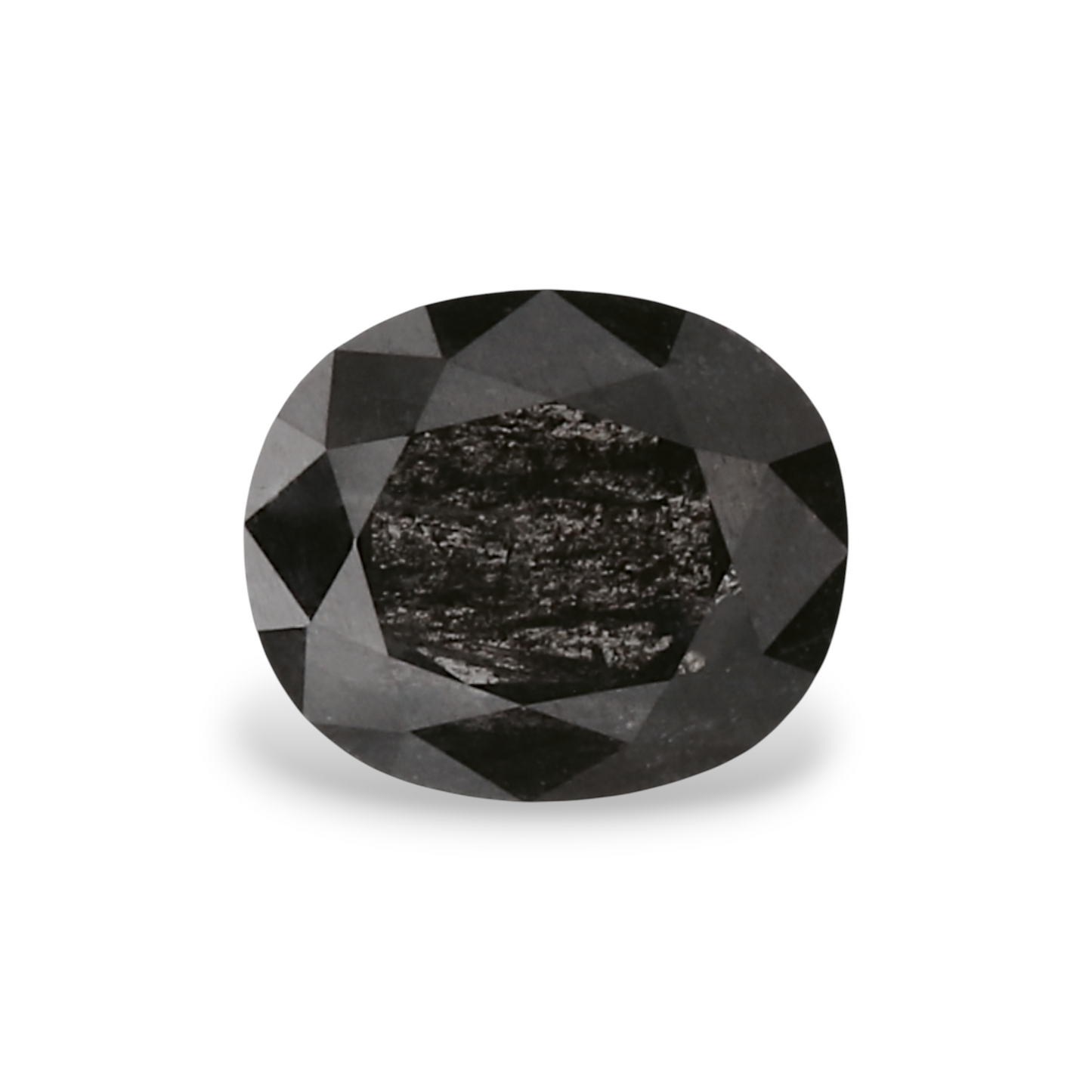 0,45 Karat natürlicher schwarzer ovaler Diamant, GIA