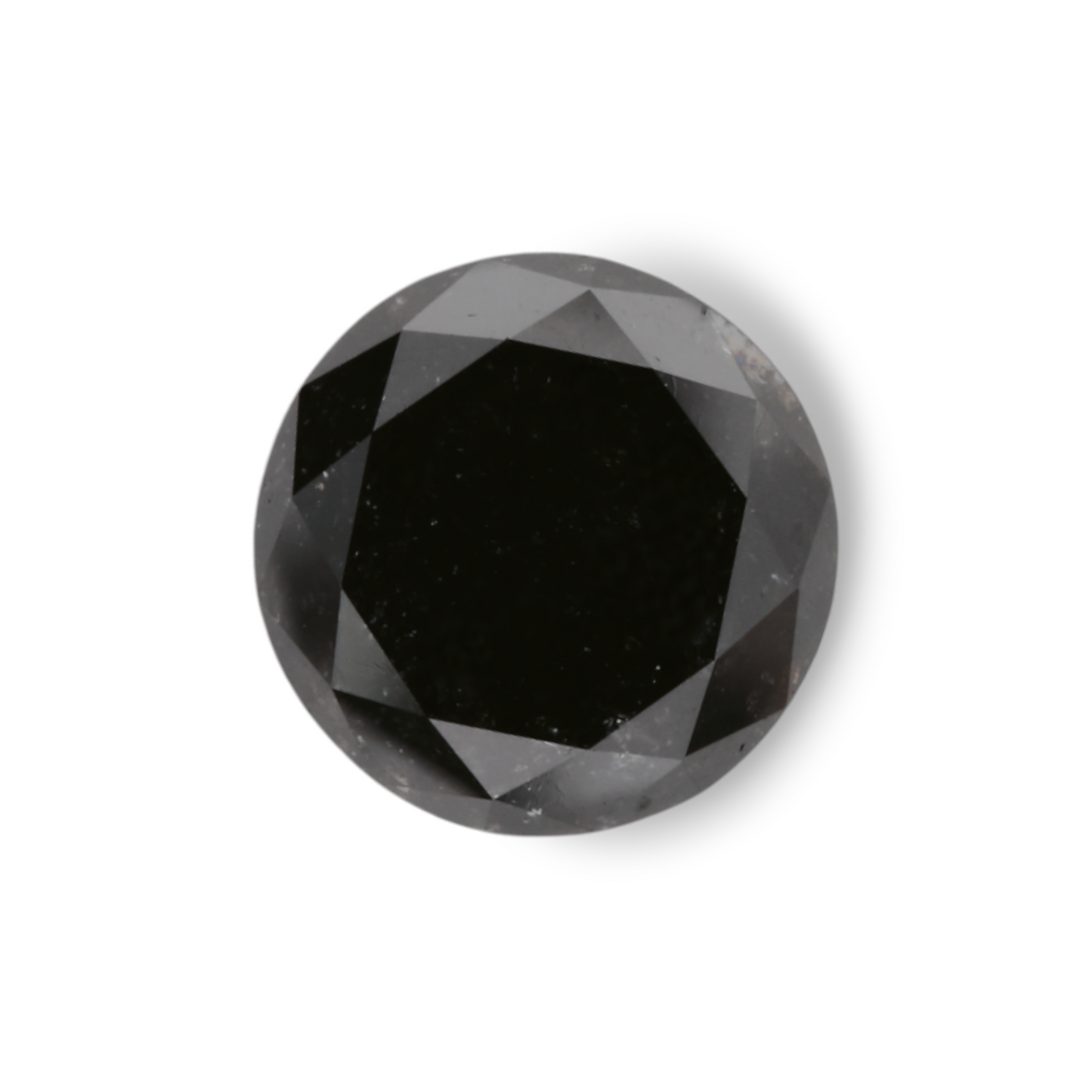 2,30 Karat Natürlicher Schwarzer Runder Diamant GIA