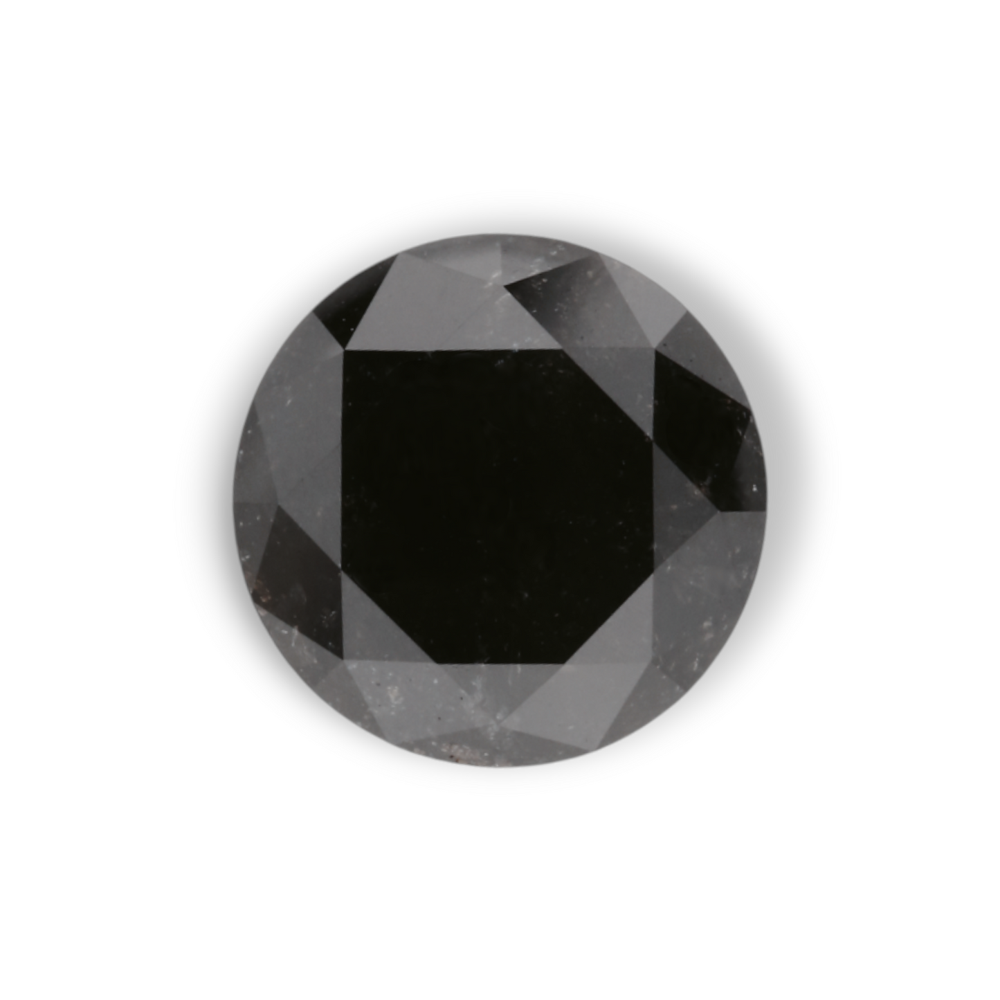 2,44 Karat Natürlicher Schwarzer Runder Diamant GIA