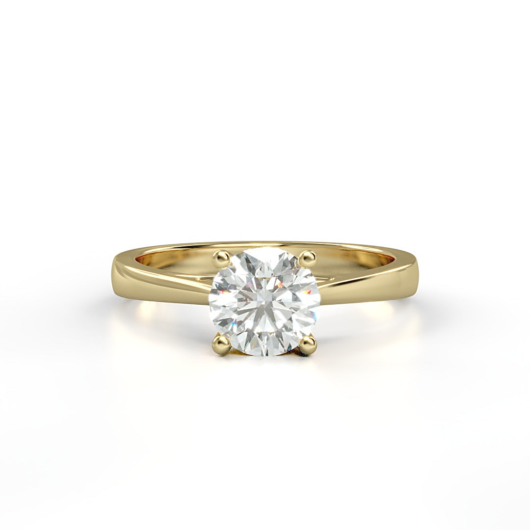 Verlobungsring Venus mit 1.0ct Diamant in vier Krappen, kunstvolles Herz-Loch-Design – erhältlich in München und Augsburg
