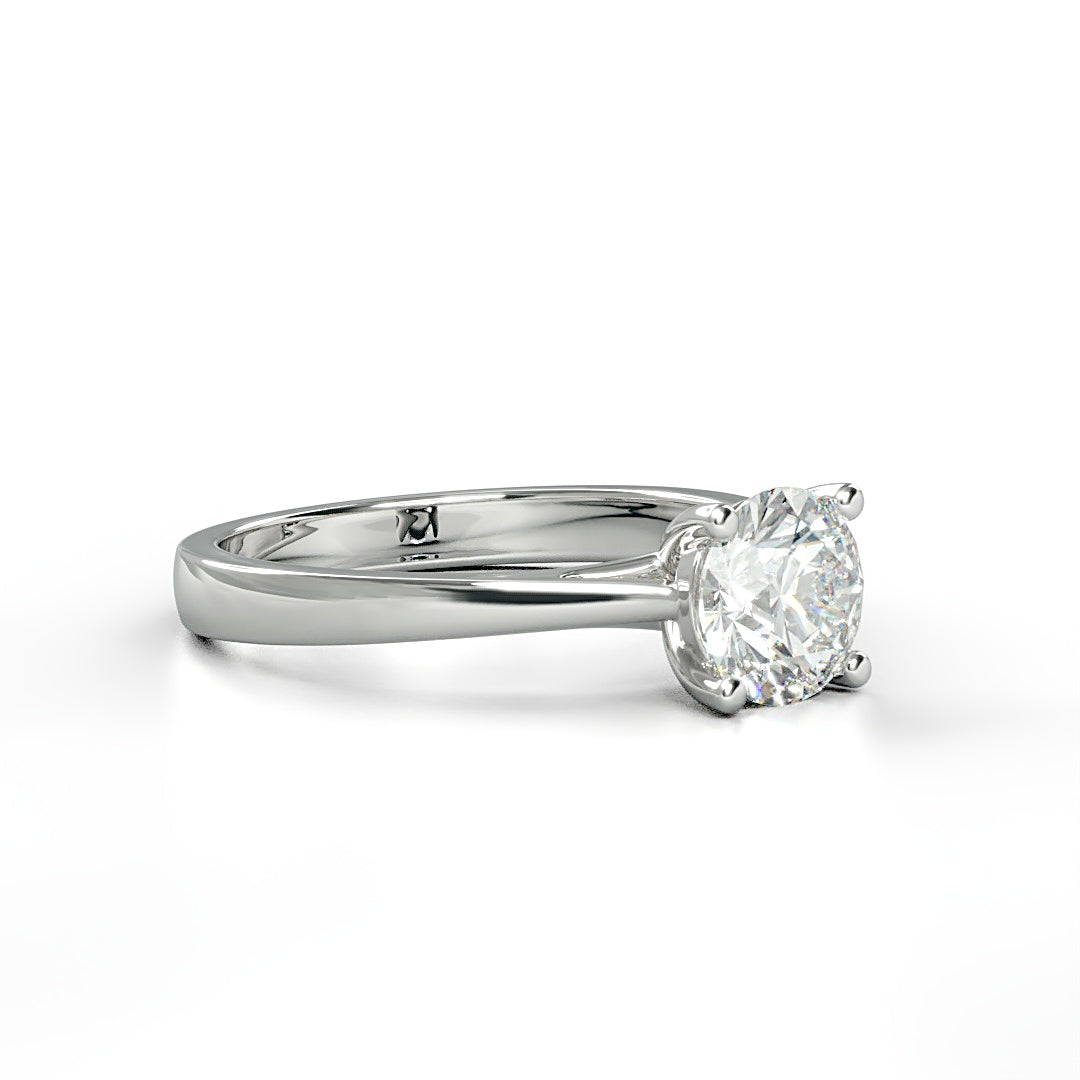 Verlobungsring Venus mit 1.0ct Diamant in vier Krappen, kunstvolles Herz-Loch-Design – erhältlich in München und Augsburg