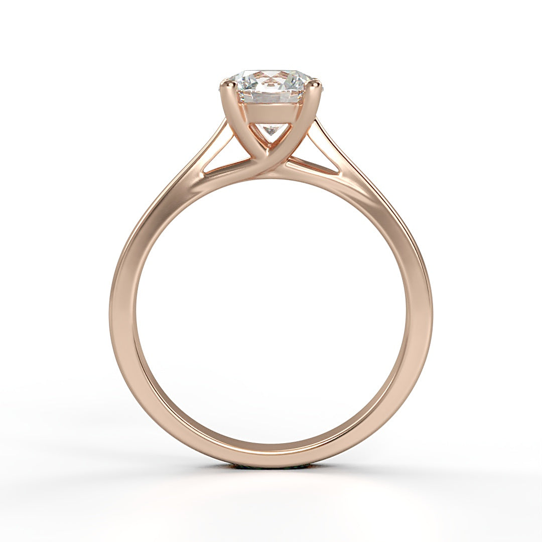Verlobungsring Venus mit 1.0ct Diamant in vier Krappen, kunstvolles Herz-Loch-Design – erhältlich in München und Augsburg