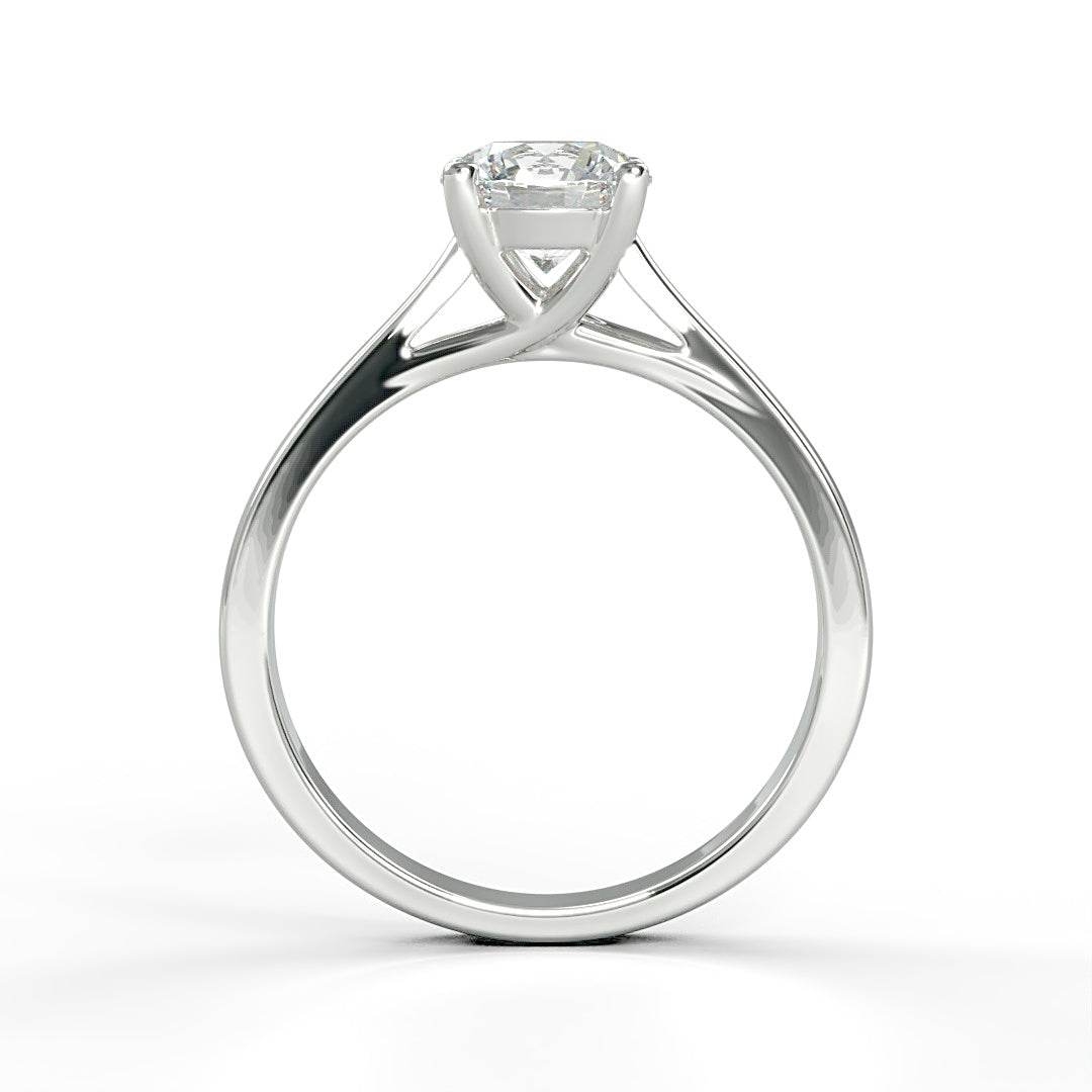 Verlobungsring Venus mit 1.0ct Diamant in vier Krappen, kunstvolles Herz-Loch-Design – erhältlich in München und Augsburg