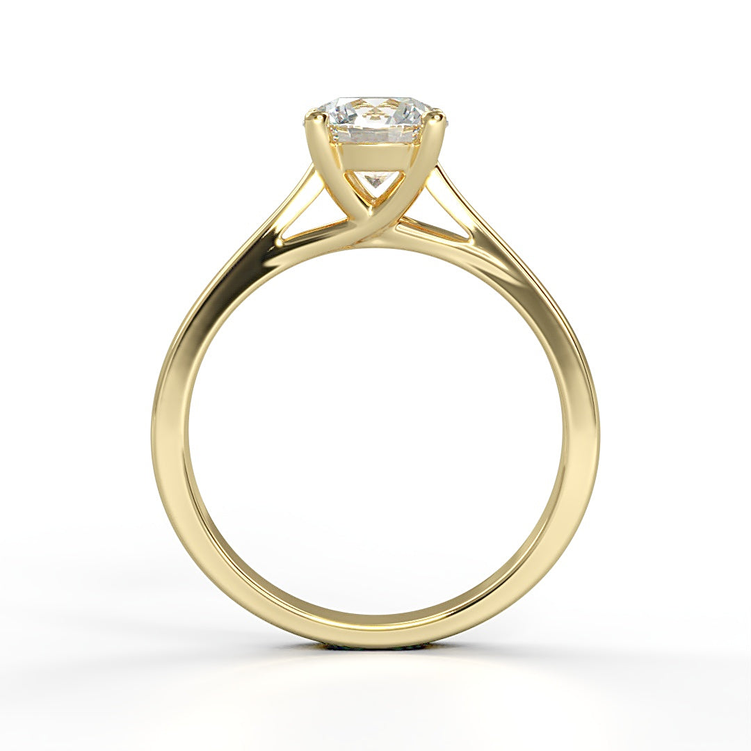 Verlobungsring Venus mit 1.0ct Diamant in vier Krappen, kunstvolles Herz-Loch-Design – erhältlich in München und Augsburg