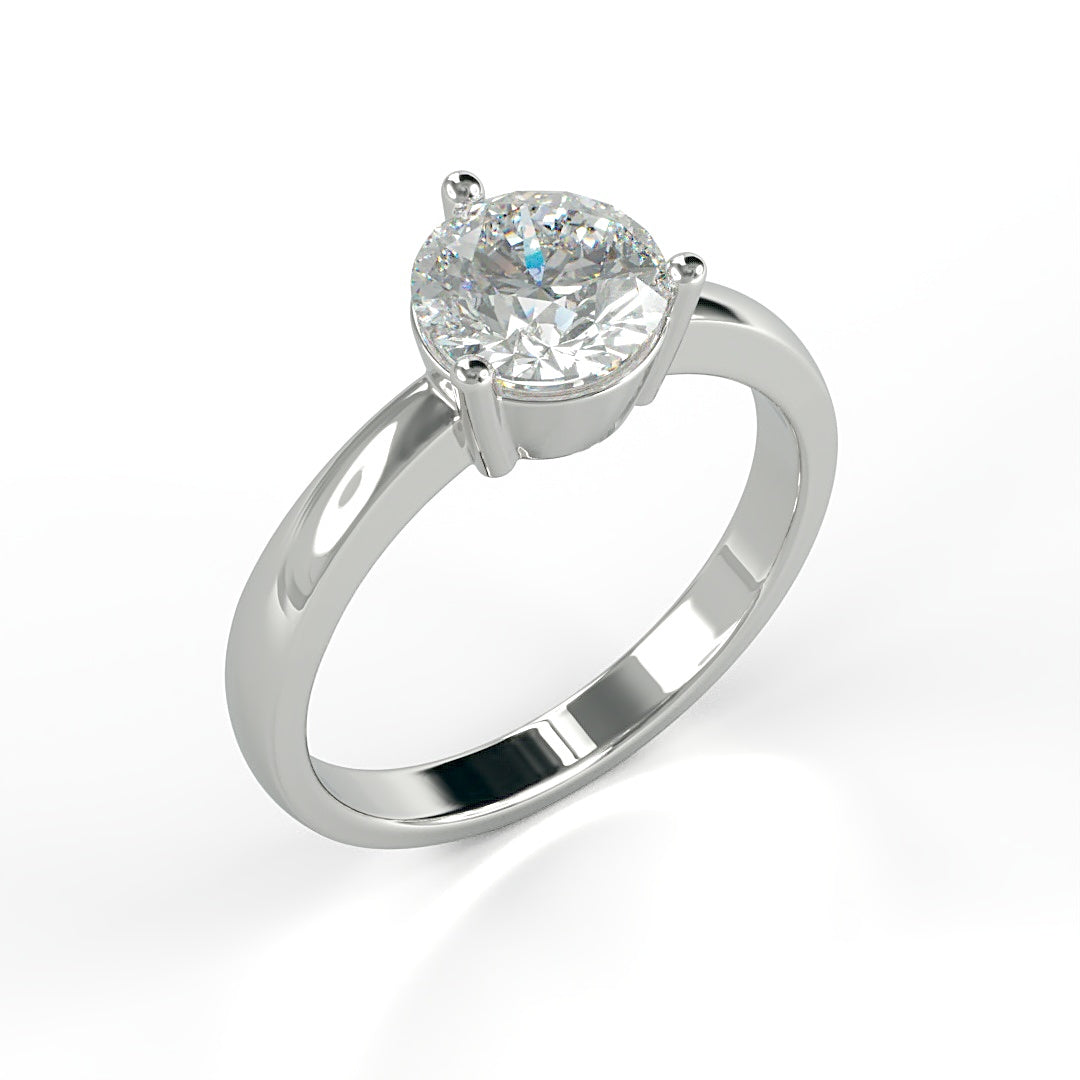 Verlobungsring Calypso mit 1.0ct G/VS-Diamant in 3-Krappen-Fassung, zeitloses Design mit symbolischer Bedeutung – erhältlich in München und Augsburg