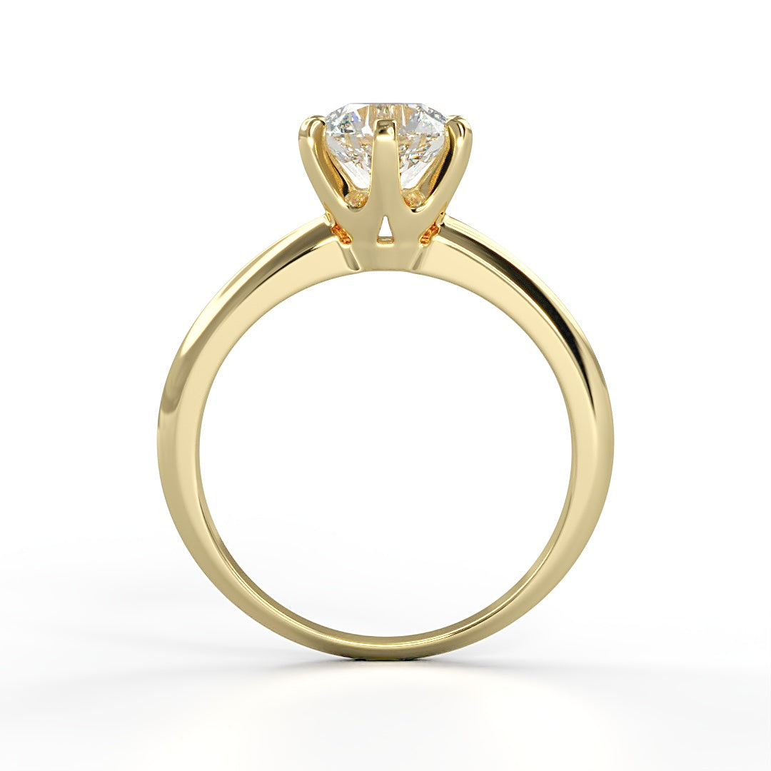 Verlobungsring Louisa mit 1.00 ct G/VS-Diamant in 6-Krappen-Fassung, zeitloses Design – erhältlich in München und Augsburg