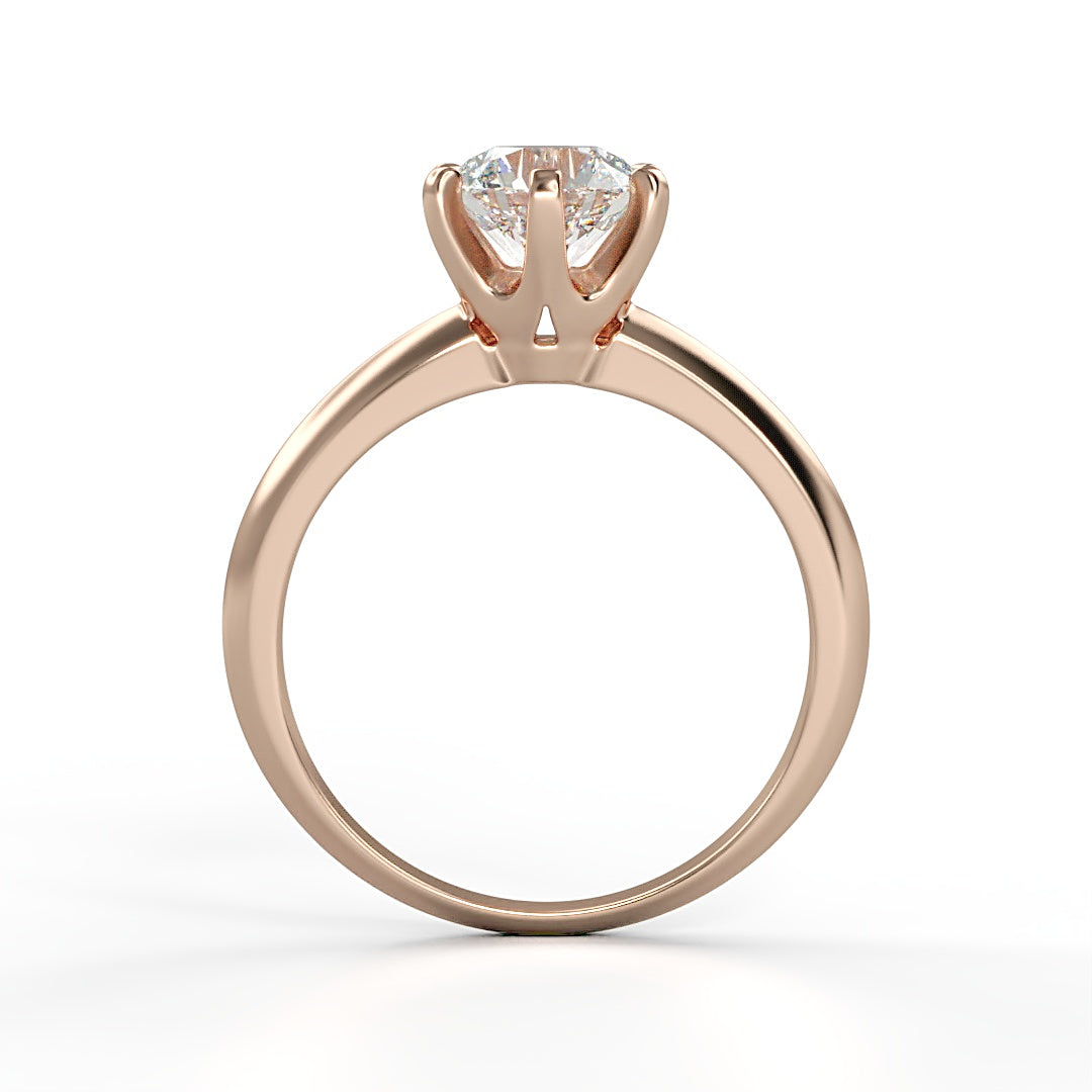 Verlobungsring Louisa mit 1.00 ct G/VS-Diamant in 6-Krappen-Fassung, zeitloses Design – erhältlich in München und Augsburg