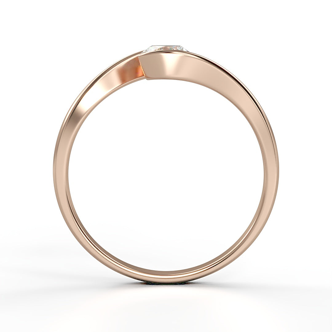 Eleganter Verlobungsring Verena mit 0.25 ct G/VS-Diamant, filigrane Gestaltung – erhältlich in München und Augsburg