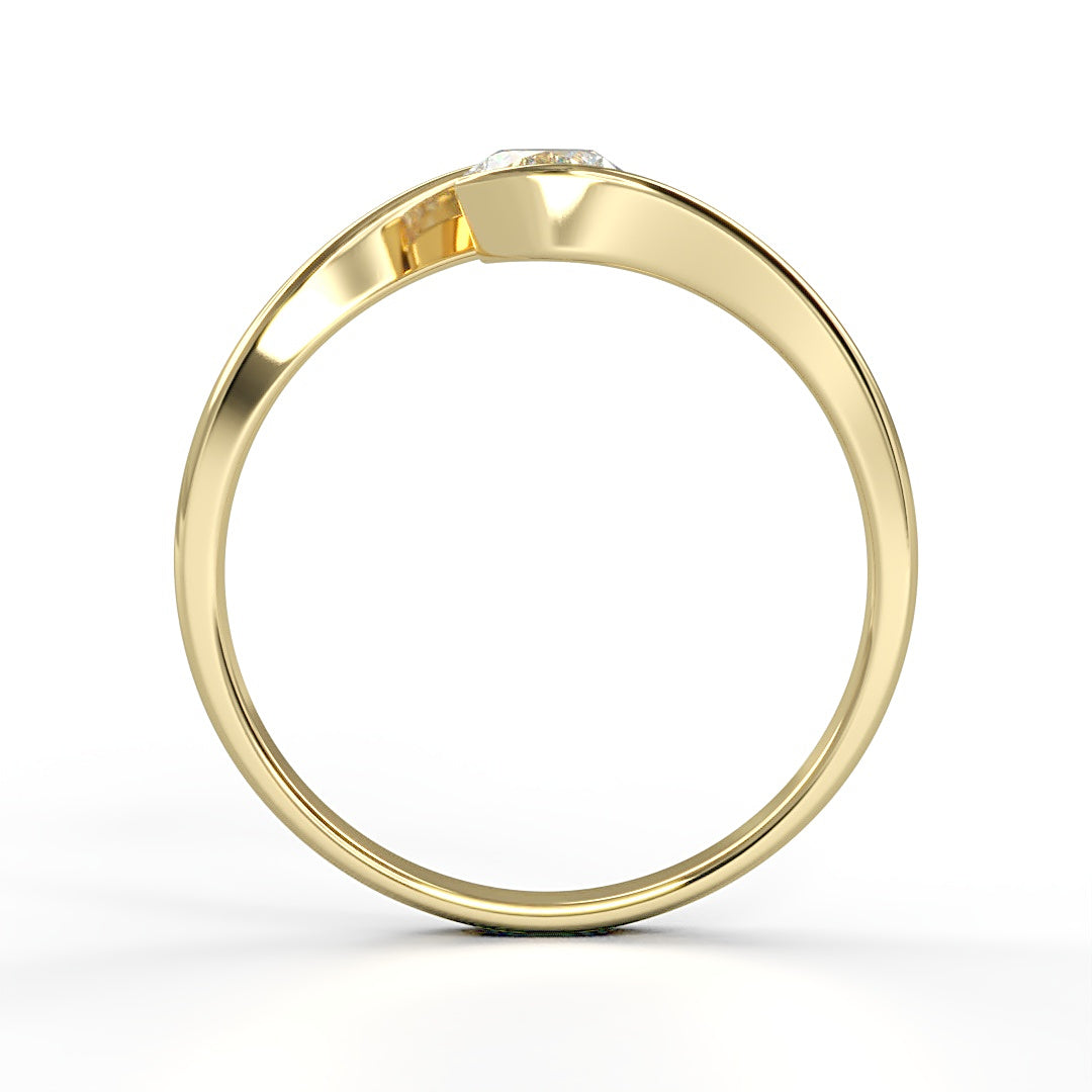 Eleganter Verlobungsring Verena mit 0.25 ct G/VS-Diamant, filigrane Gestaltung – erhältlich in München und Augsburg