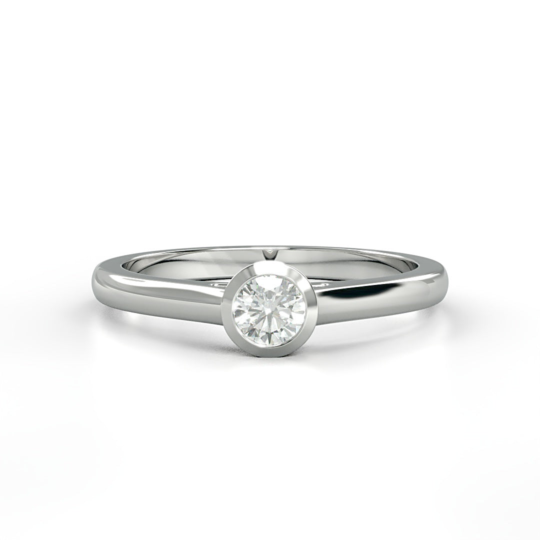 Verlobungsring Perla mit 0.25ct Diamant im Bazelsetting – erhältlich in München und Augsburg