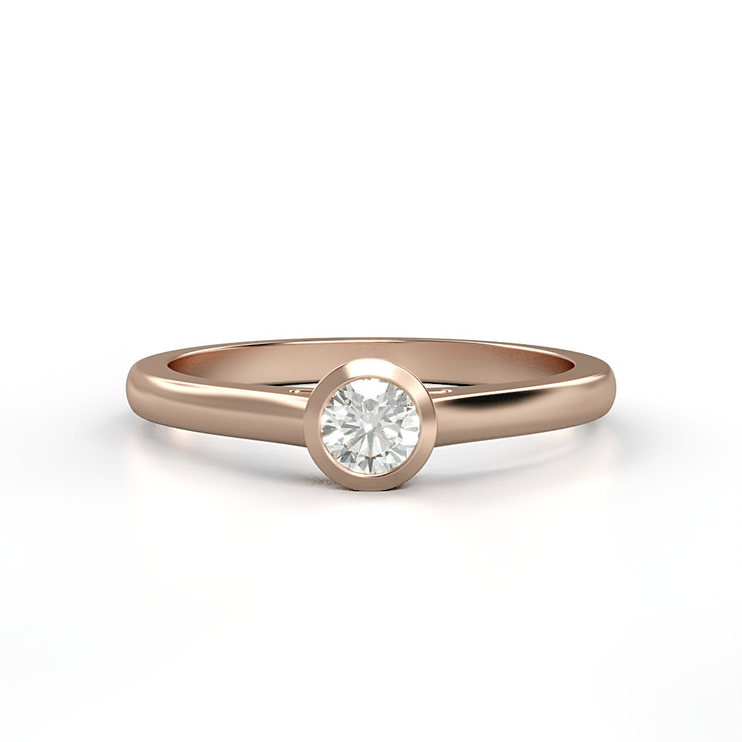 Verlobungsring Perla mit 0.25ct Diamant im Bazelsetting – erhältlich in München und Augsburg
