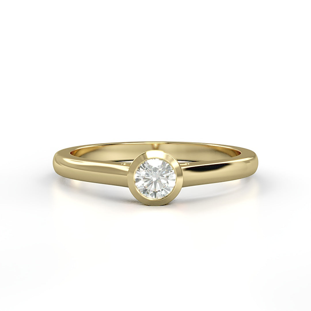 Verlobungsring Perla mit 0.25ct Diamant im Bazelsetting – erhältlich in München und Augsburg