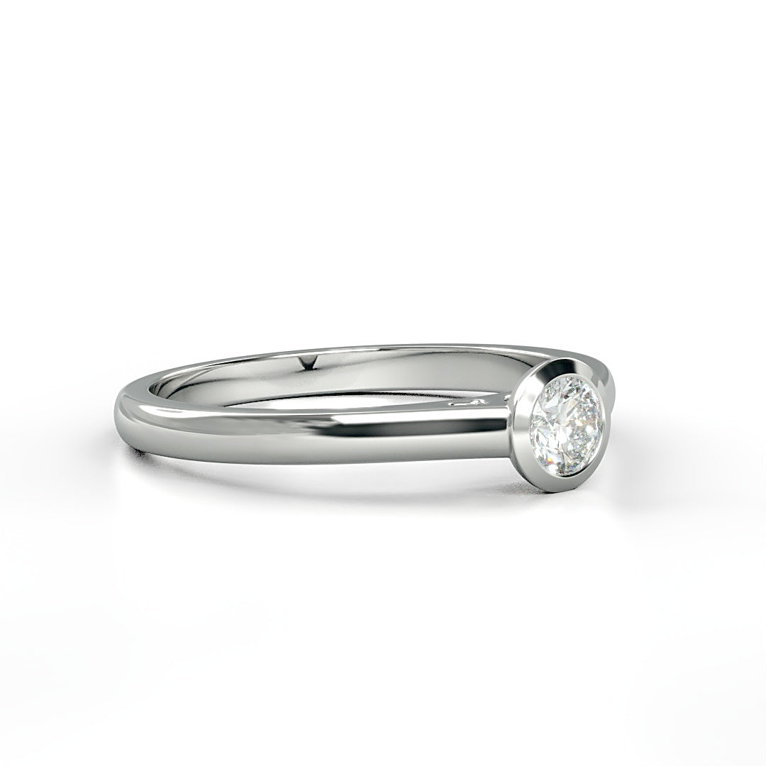 Verlobungsring Perla mit 0.25ct Diamant im Bazelsetting – erhältlich in München und Augsburg