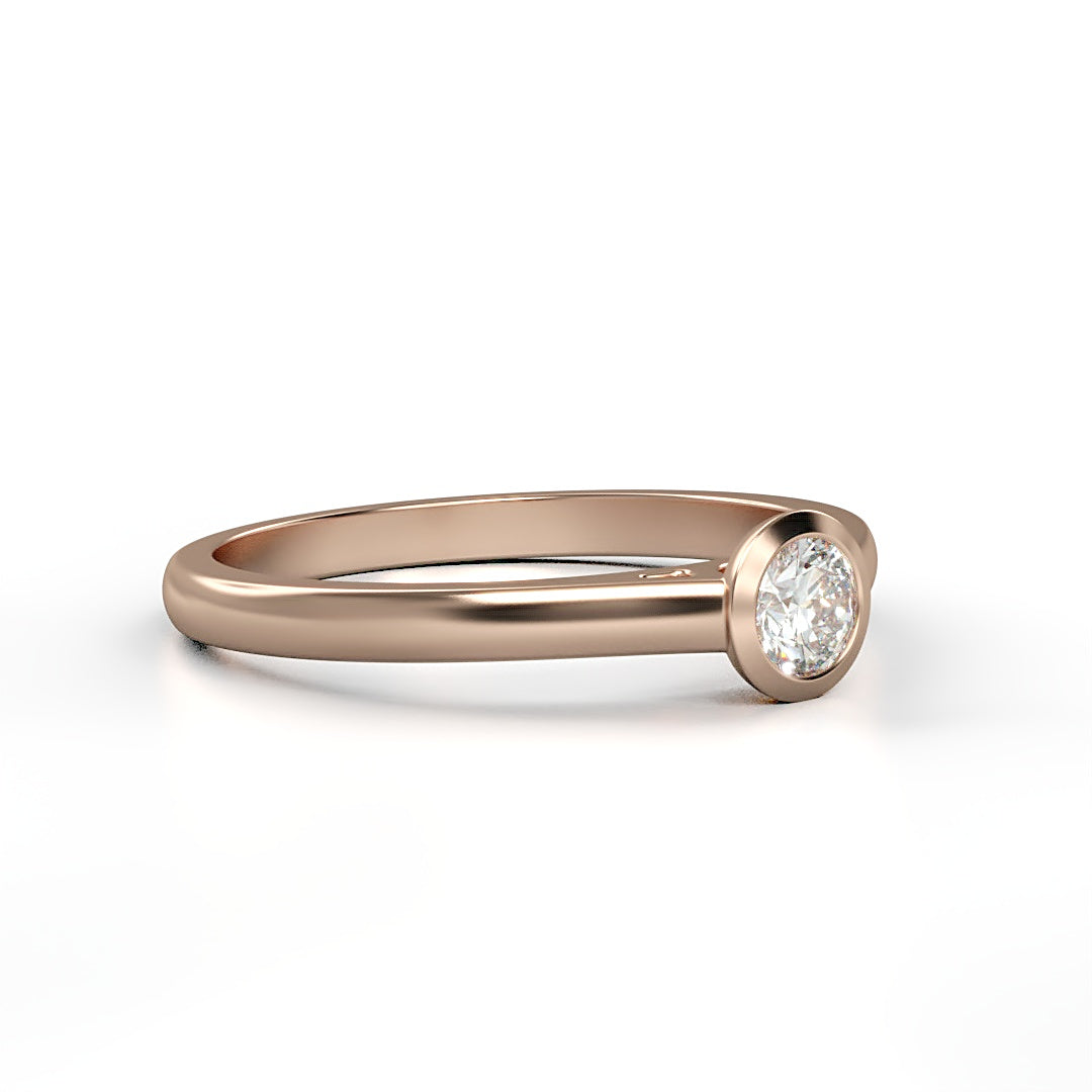 Verlobungsring Perla mit 0.25ct Diamant im Bazelsetting – erhältlich in München und Augsburg