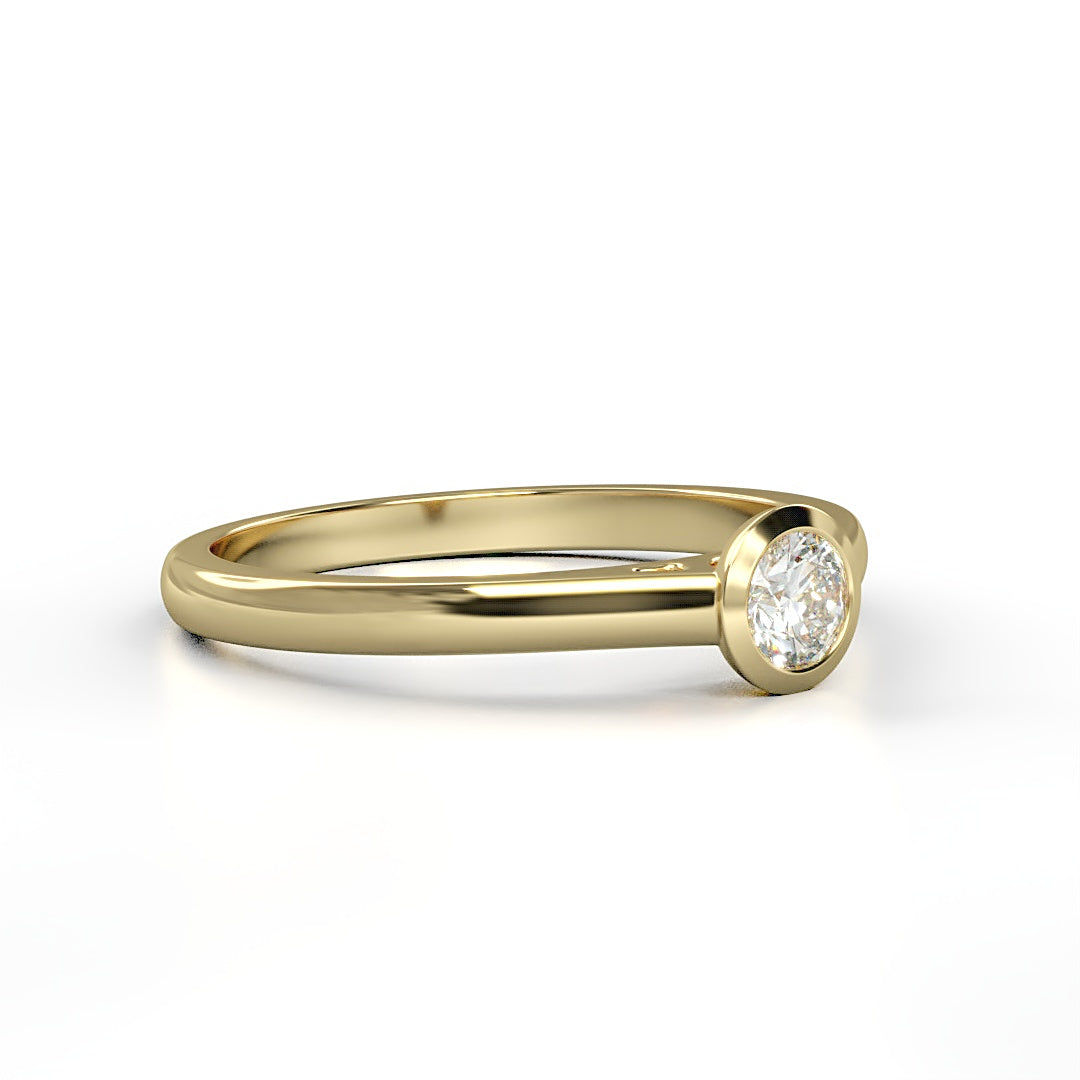 Verlobungsring Perla mit 0.25ct Diamant im Bazelsetting – erhältlich in München und Augsburg