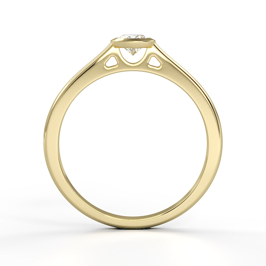 Verlobungsring Perla mit 0.25ct Diamant im Bazelsetting – erhältlich in München und Augsburg